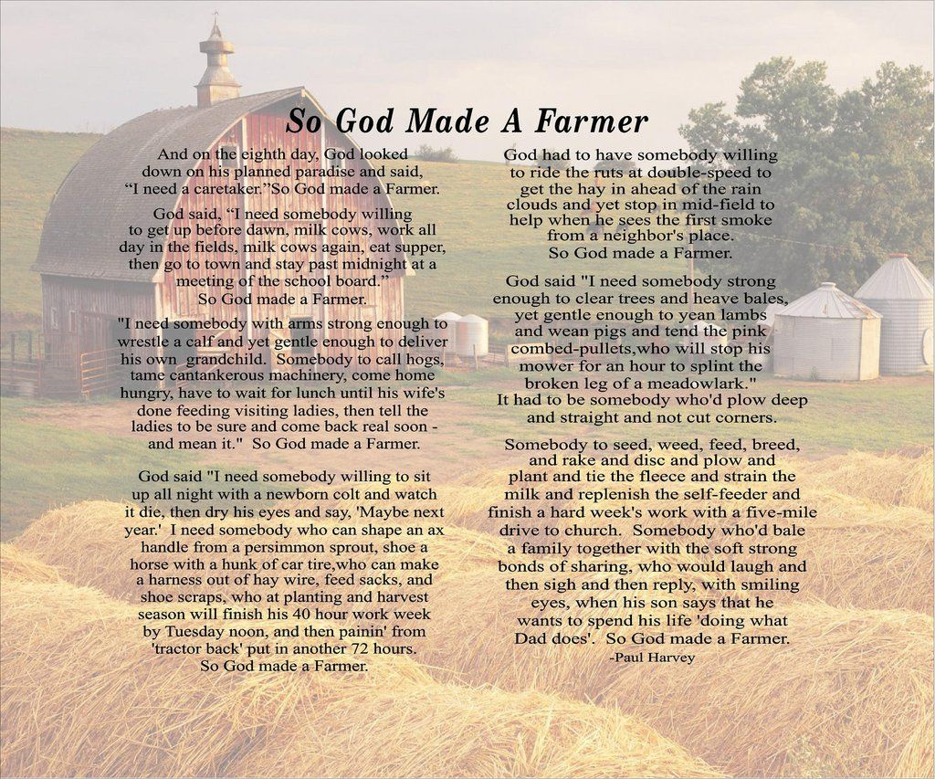 Paul Harvey God Made A Farmer Words - Letter Words Unleashed regarding So God Made a Farmer Printable Poem