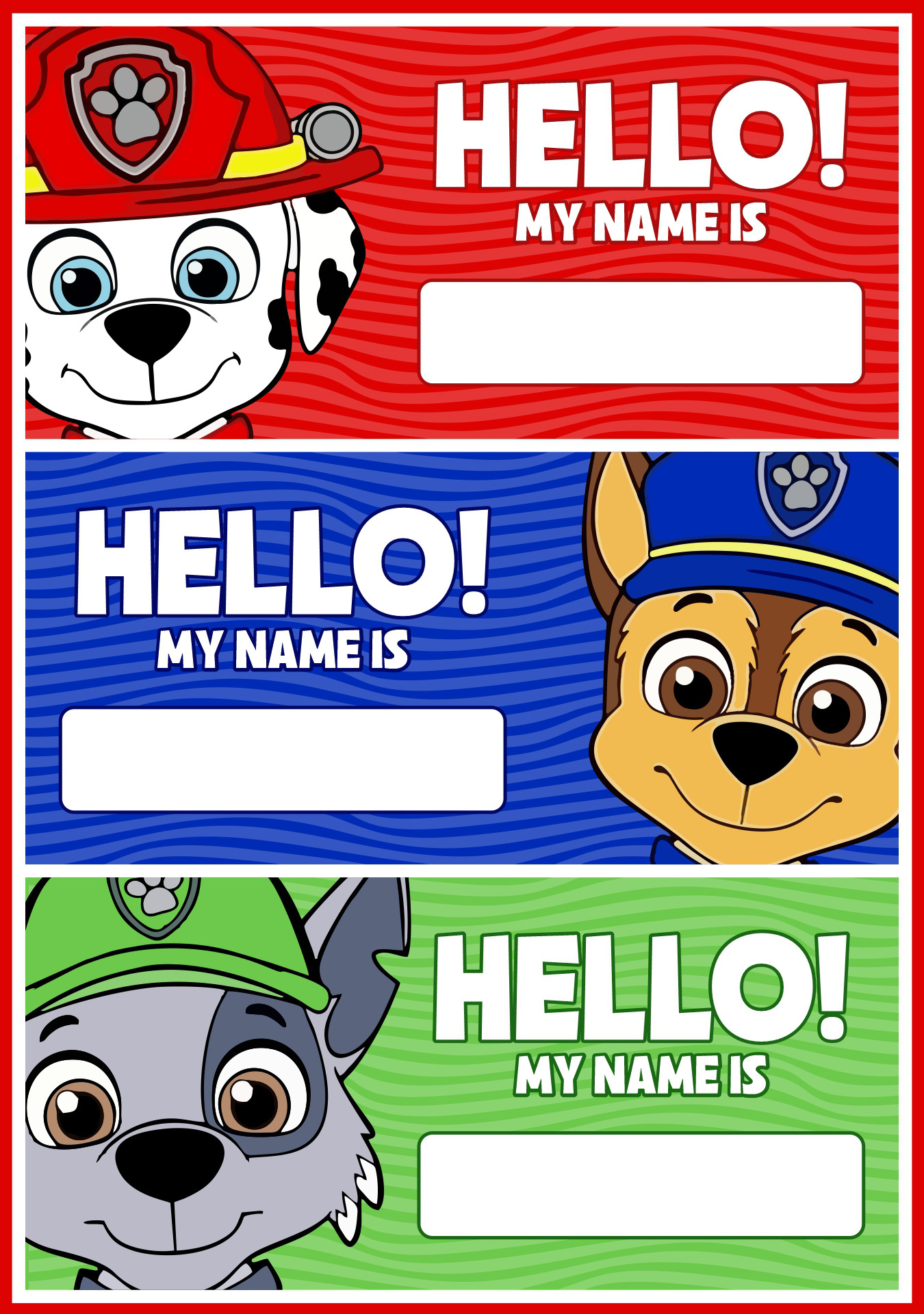 Paw Patrol Thank You Tags Printable Free with Free Printable Paw Patrol Thank You Tags