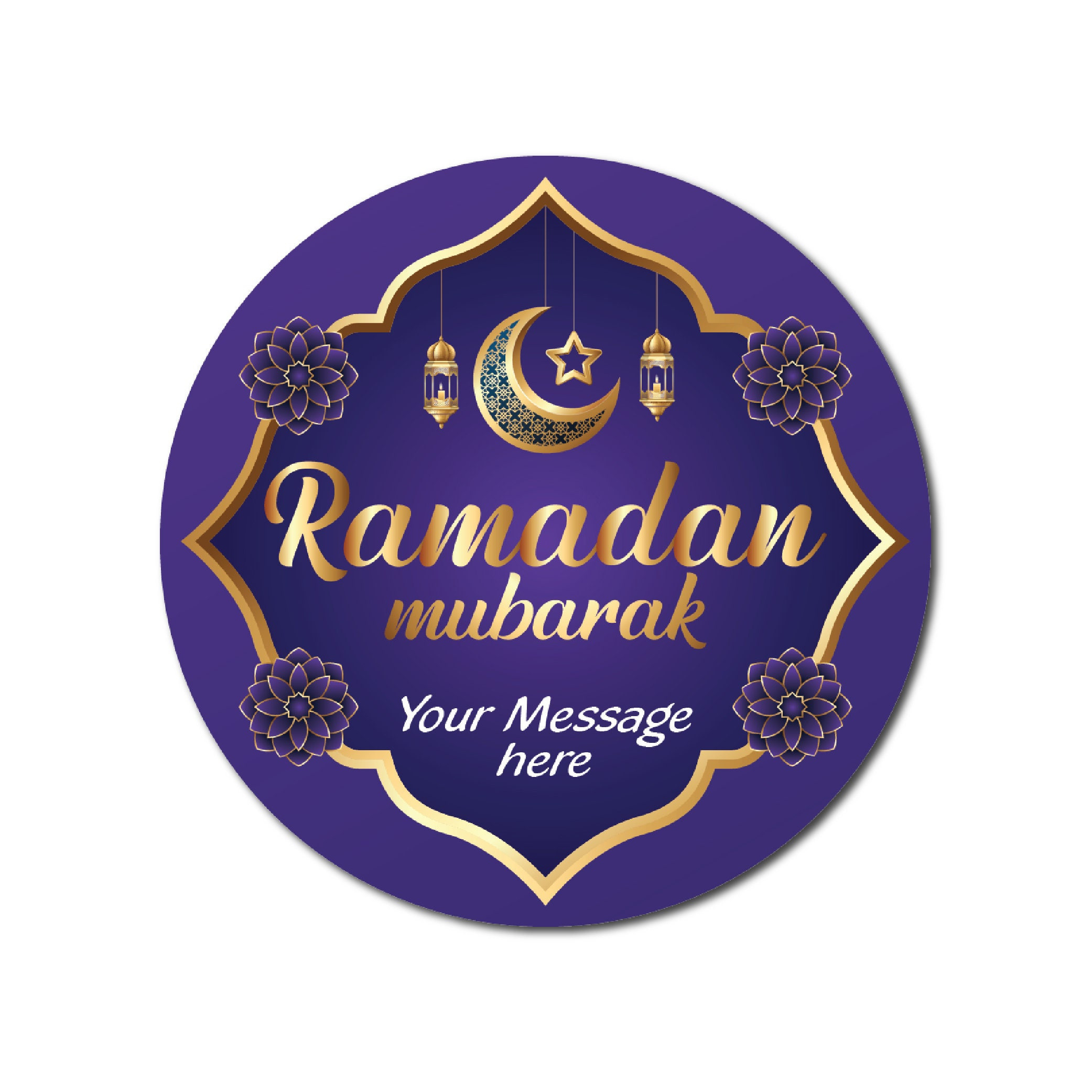 Personalized Ramadan Mubarak Stickers, Custom Ramadan Kareem within Ramadan Mubarak Stickers Printable