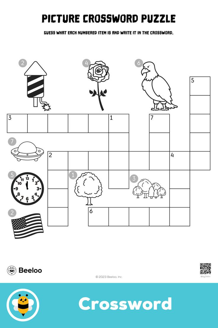 Picture Crossword Puzzle pertaining to Kindergarten Crossword Puzzle Printable