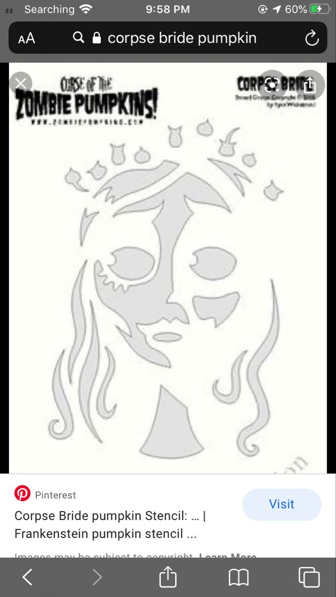 Pin Page intended for Free Printable Corpse Bride Pumpkin Stencil