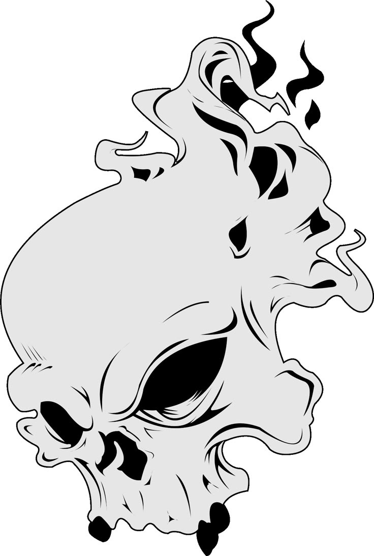 Pin Page with Printable Airbrush Skull Stencil