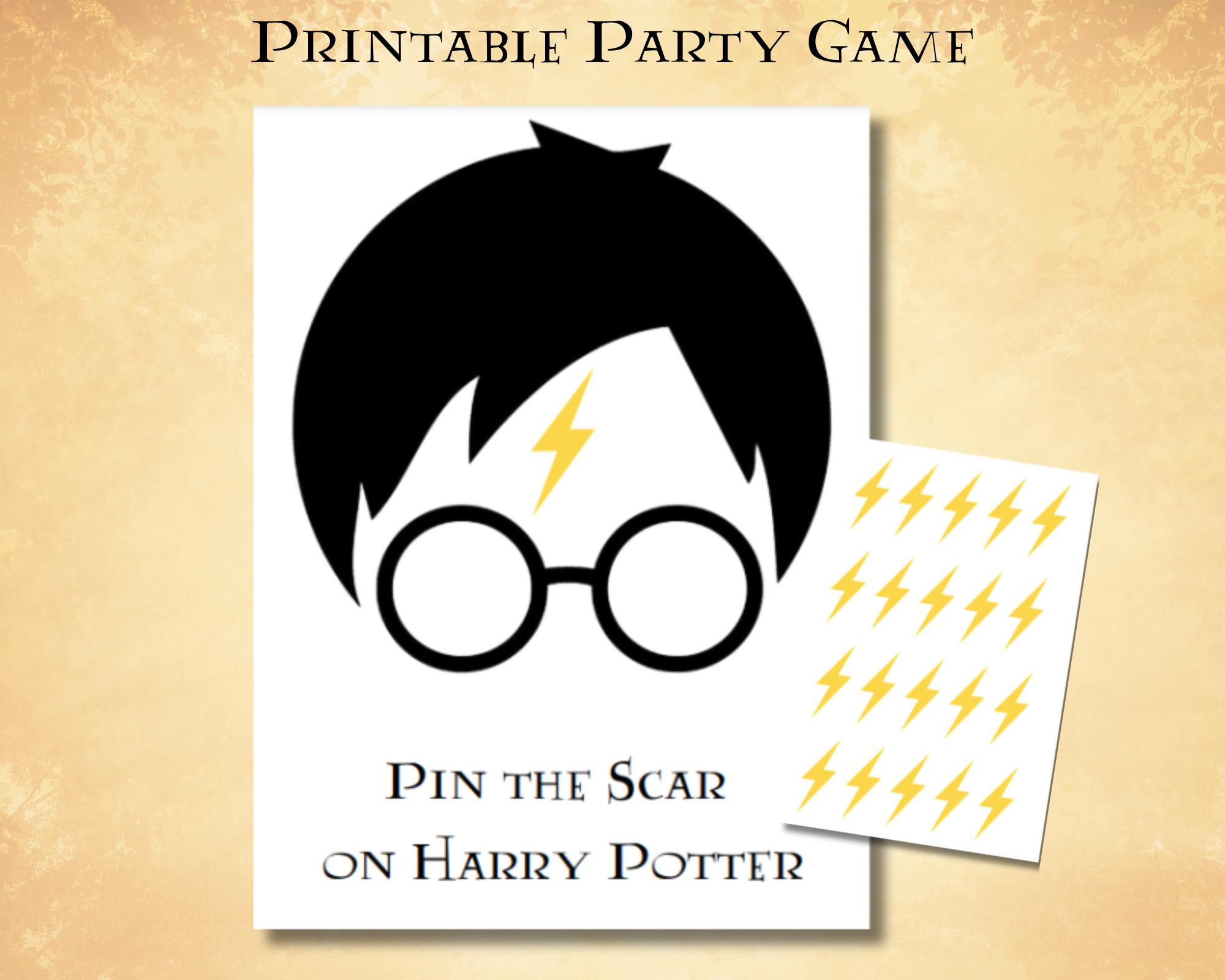 Pin The Scar On Harry | Wizarding Party Game | Hp Party Game | The regarding Pin the Scar on Harry Potter Free Printable