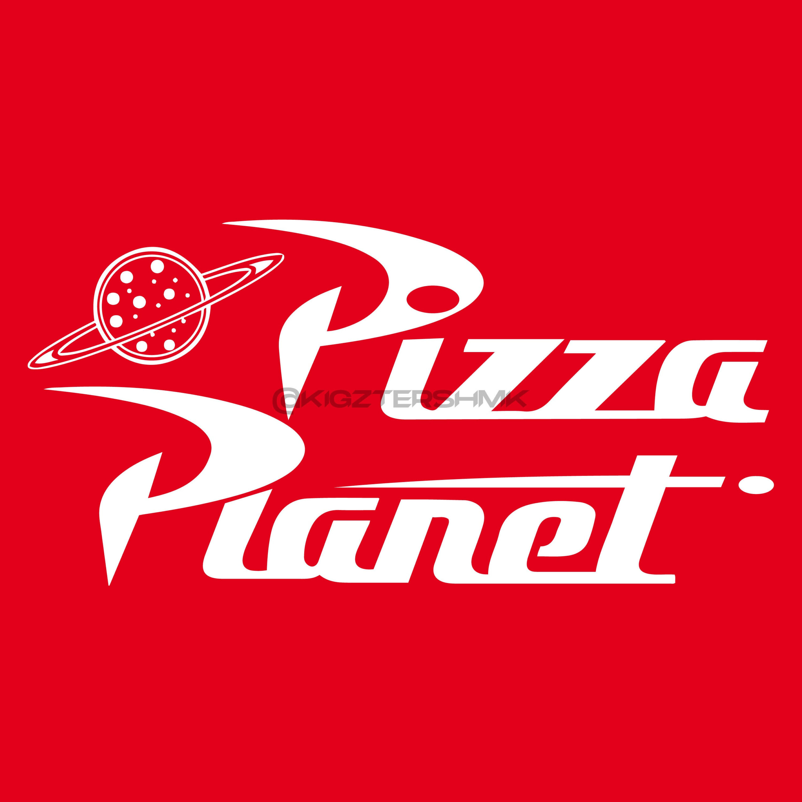 Pixar Toy Story Pizza Planet Logo Sticker/Decal (Decoration) (Pdf for Pizza Planet Sign Printable