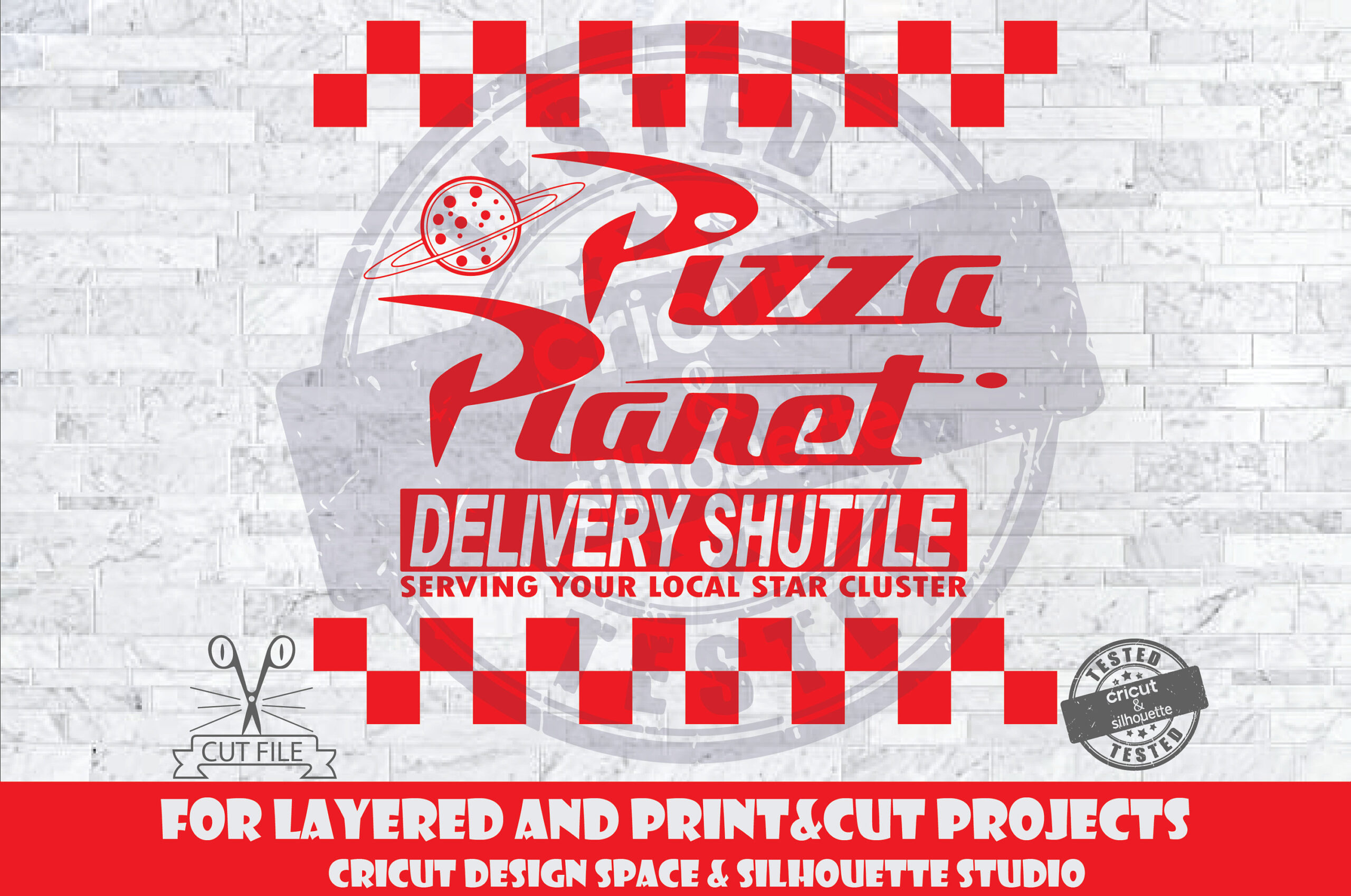 Pizza Planet Svg Design Files For Cricut Silhouette Cut Files pertaining to Pizza Planet Sign Printable