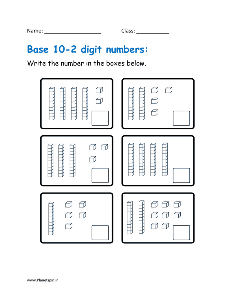 Place Value Worksheet For Class 1 : Tens And Ones | Planetspin.in inside Printable Tens and Ones Worksheet