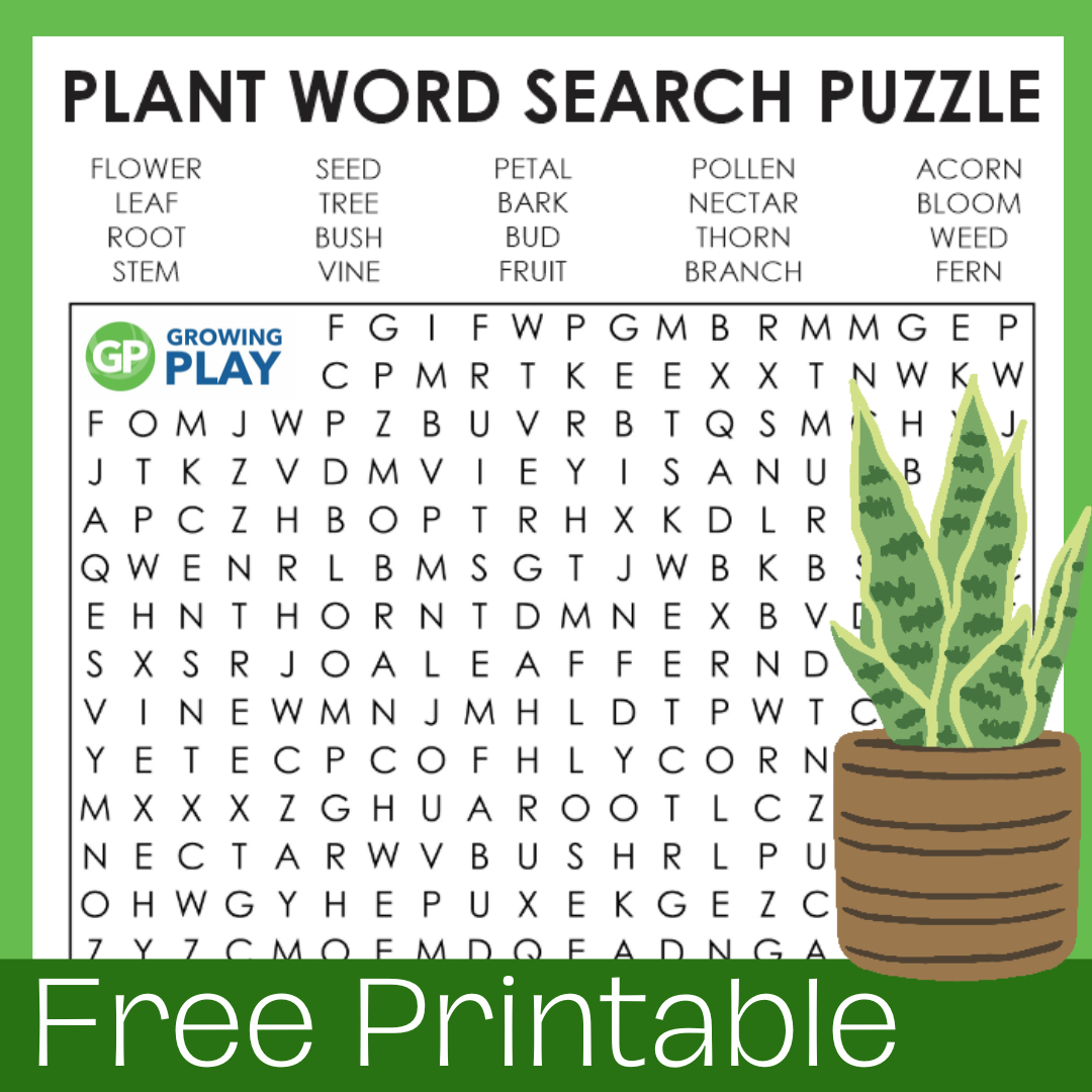 Plant Word Search Puzzle - Growing Play intended for Plant Word Search Printable