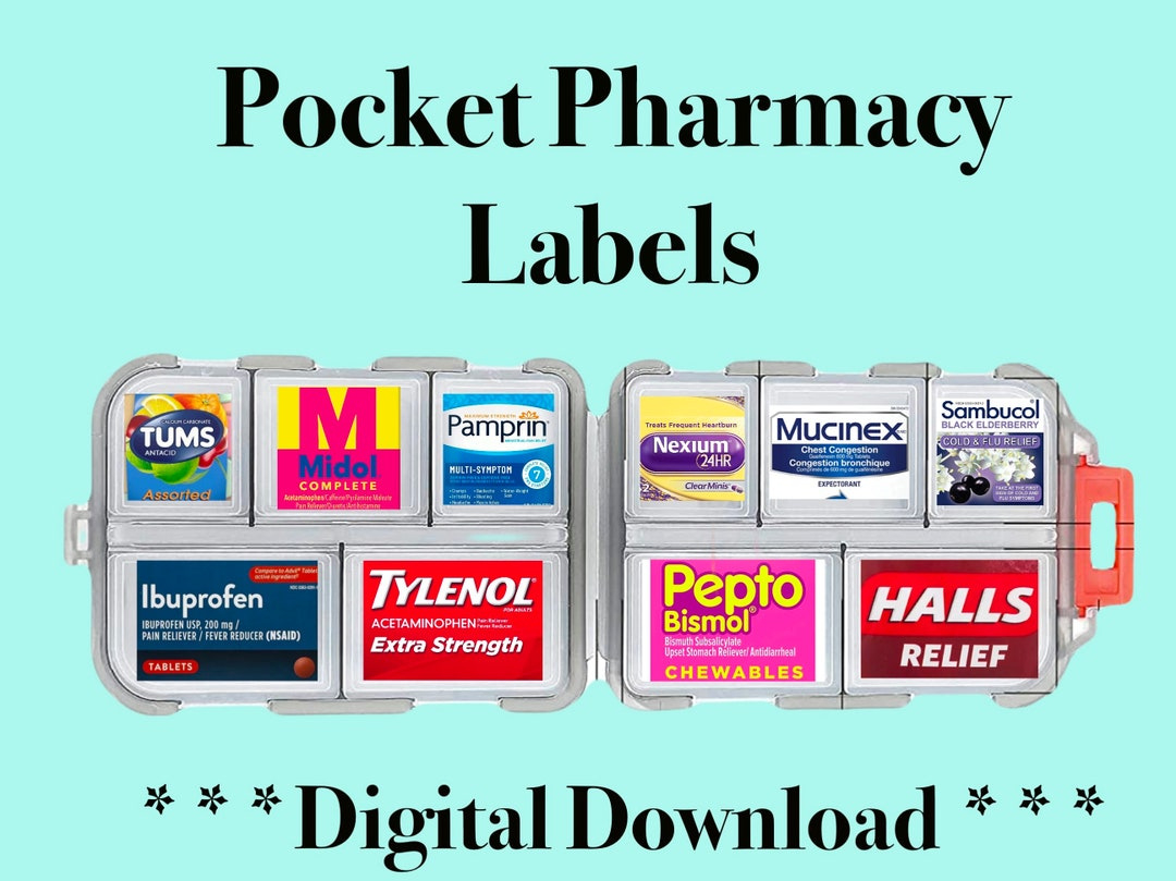 Pocket Pharmacy Labels - Over 100 - Etsy Uk intended for Pocket Pharmacy Labels Free Printable