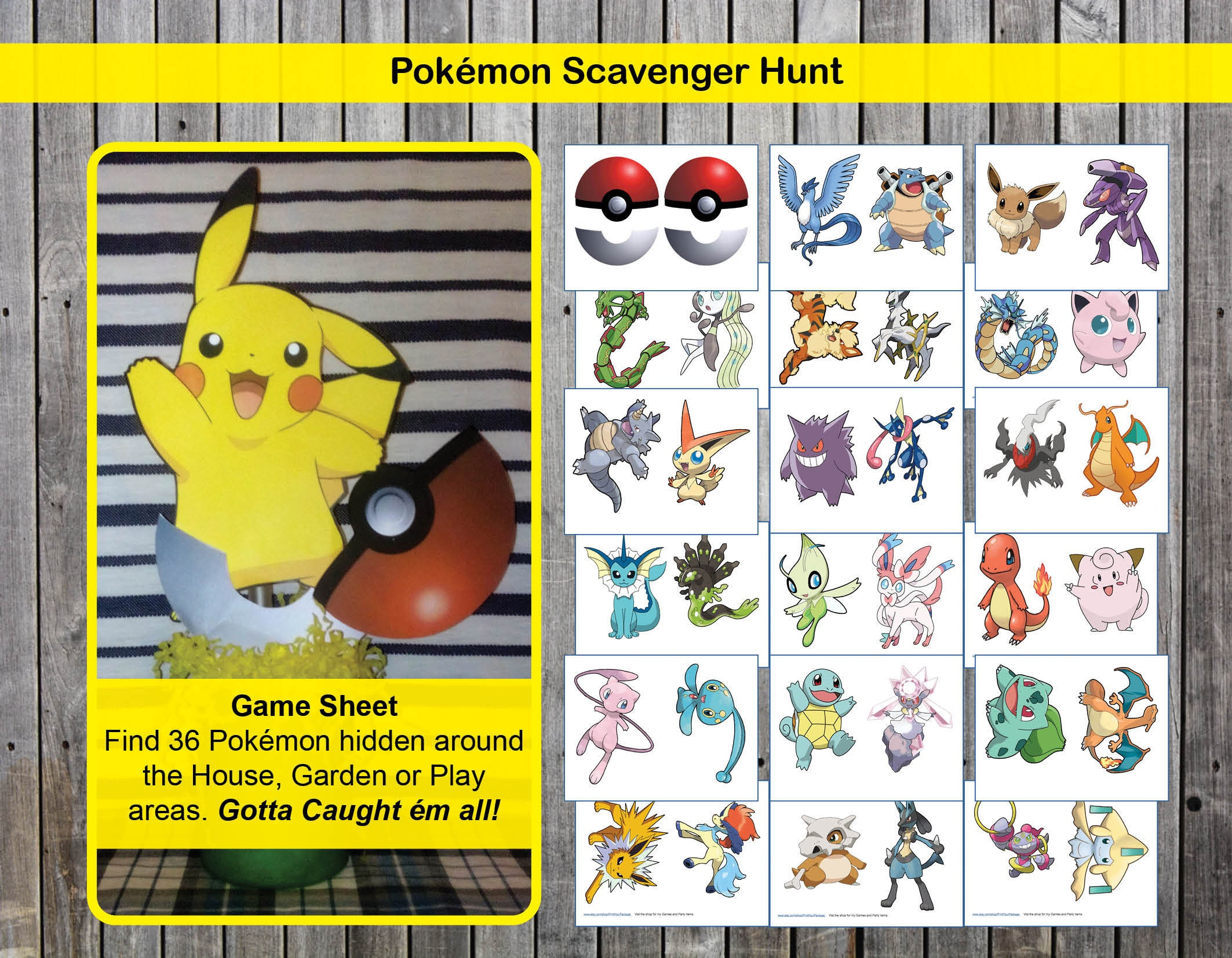 Pokemon Hunting Game - Printable Scavenger Hunt | Instant Download with regard to Free Printable Pokemon Scavenger Hunt Printable