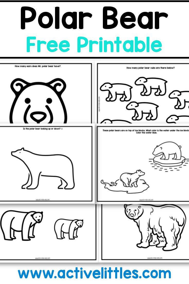 Polar Bear Free Printable - Active Littles with regard to Printable Polar Bear Worksheets