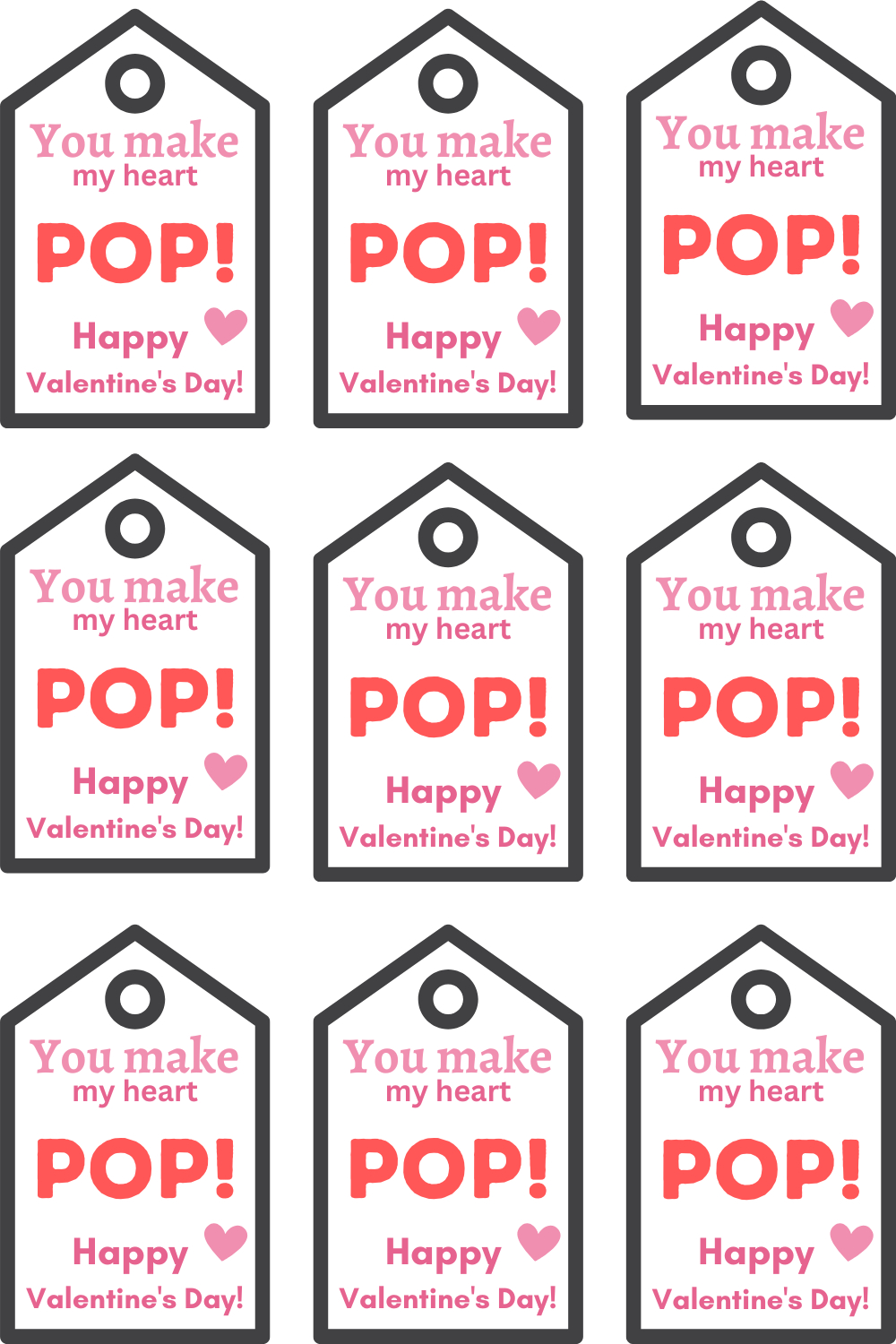 Pop-It Printable Valentine Cards — Twenty Vintage Acres in Pop It Valentine Printable Free