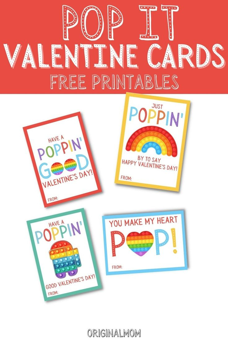 Pop It Valentine Card Free Printables - Originalmom inside Pop It Valentine Printable Free