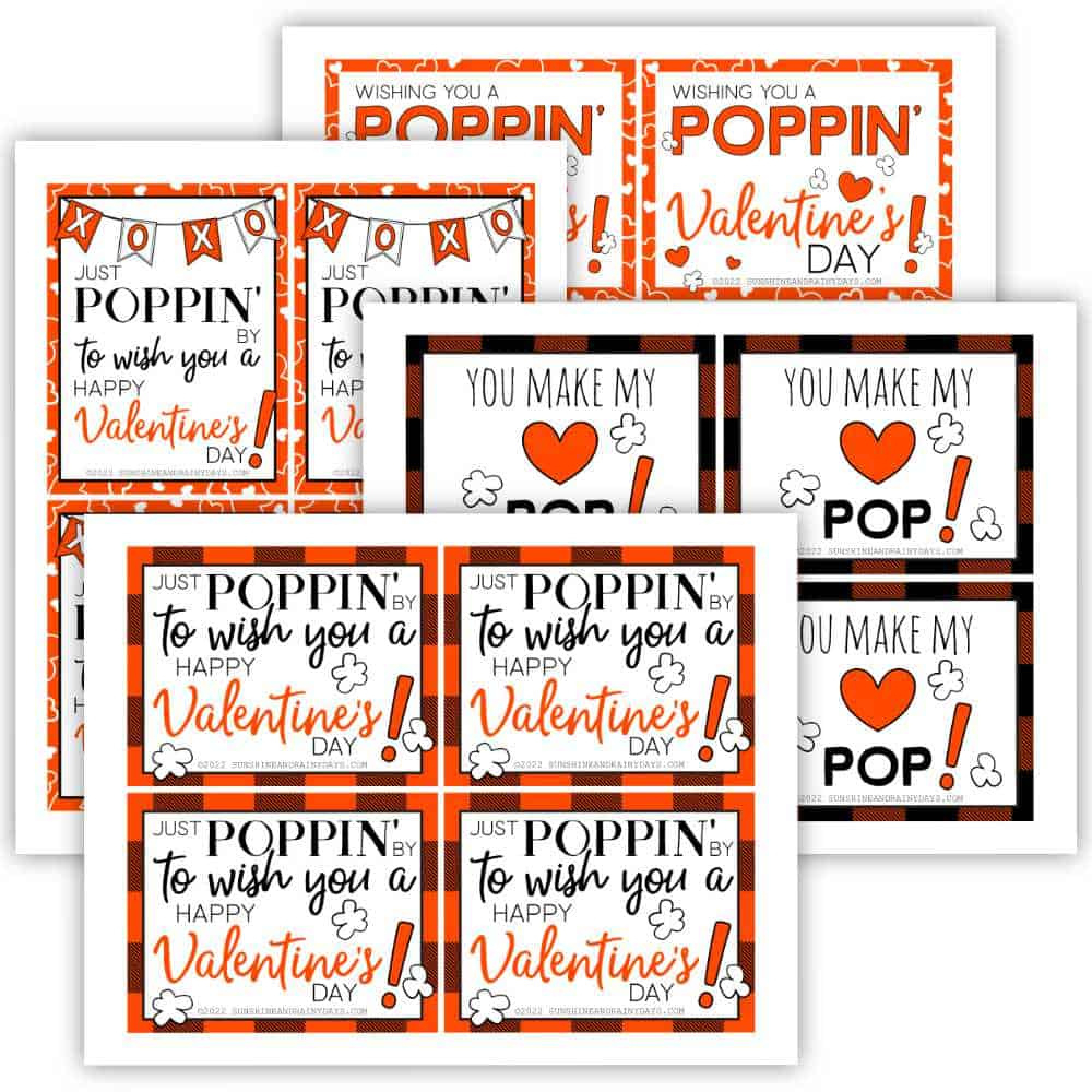 Popcorn Valentine - Sunshine And Rainy Days within Free Printable Valentine Popcorn Wrappers