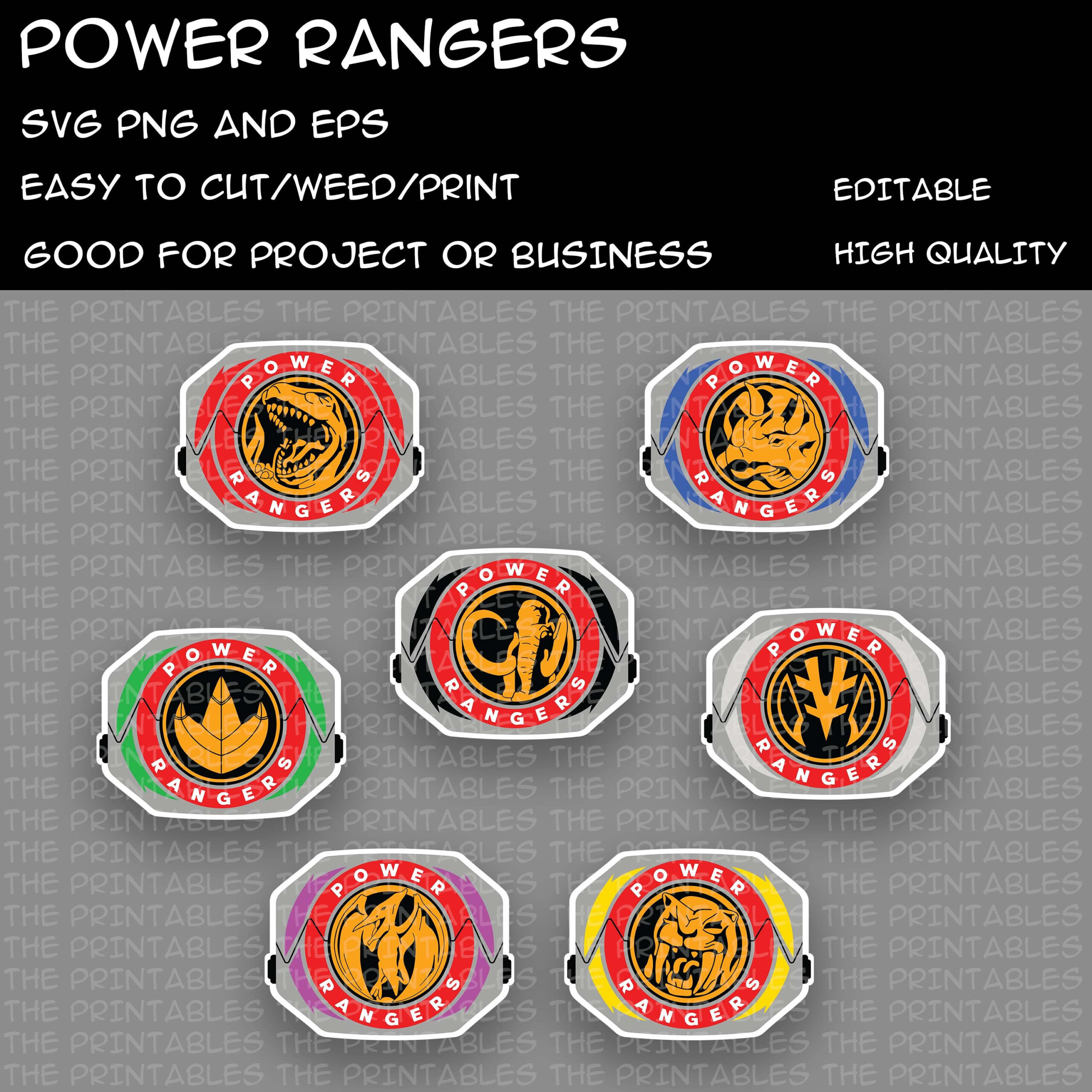 Power Danger Svg Png Digital File Symbols, Instant Download pertaining to Power Ranger Belt Buckle Printable