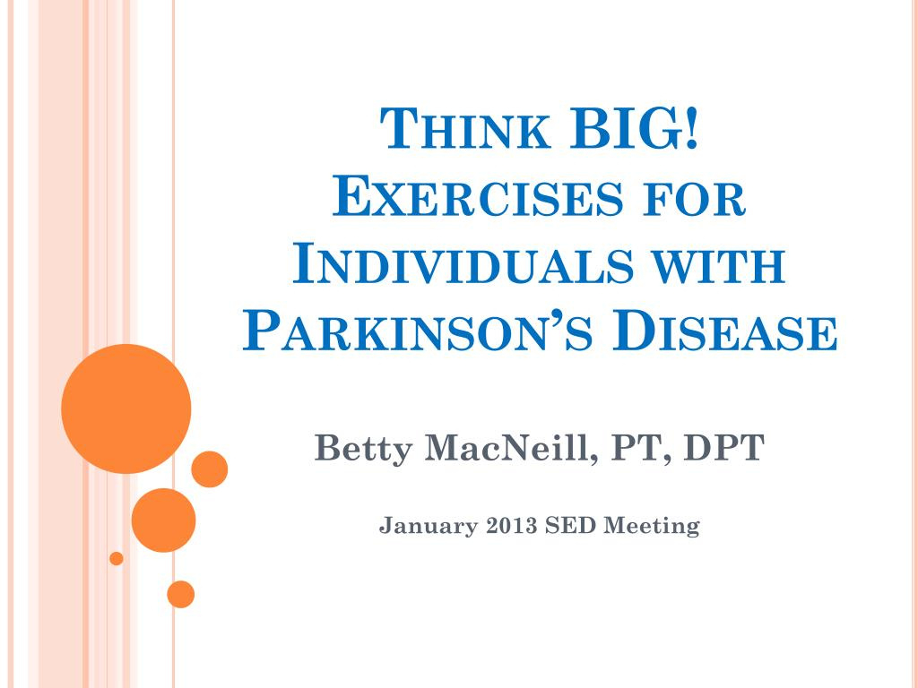 Ppt - Think Big! Exercises For Individuals With Parkinson&amp;#039;S intended for Printable Lsvt Loud Exercises Handout