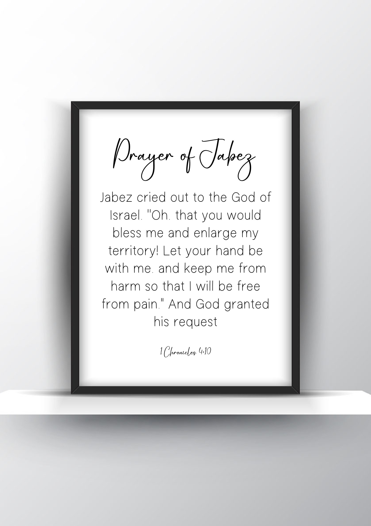 Prayer Of Jabez Printable Wall Art - Christian Wall Art regarding Free Printable Prayer Of Jabez