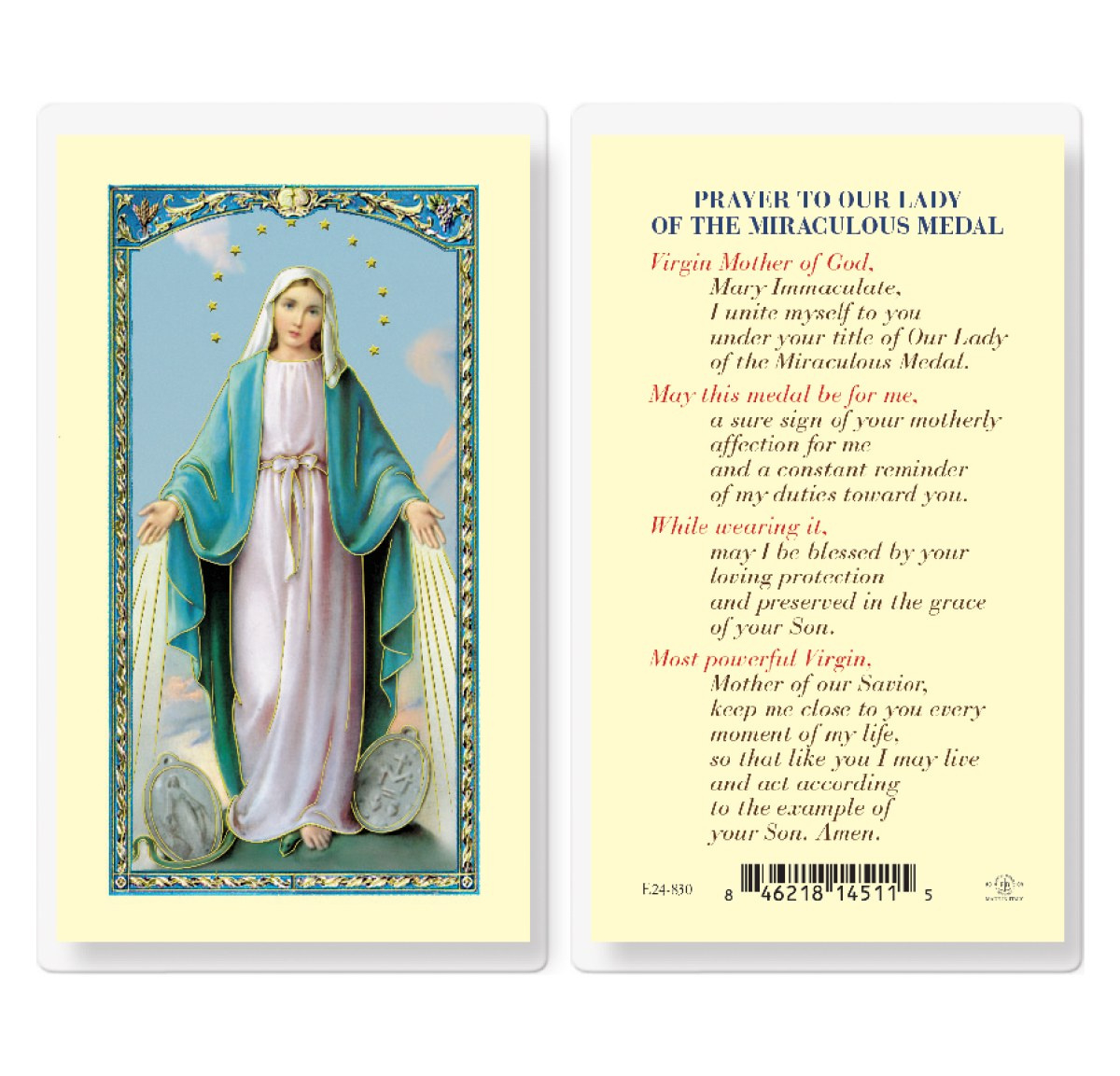 Prayer To Our Lady Of The Miraculous Medal with Miraculous Medal Prayer Card Printable