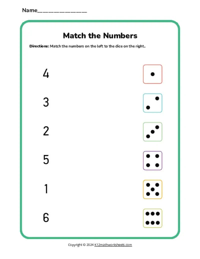 Preschool Number Worksheets intended for Preschool Numbers Worksheet Printable