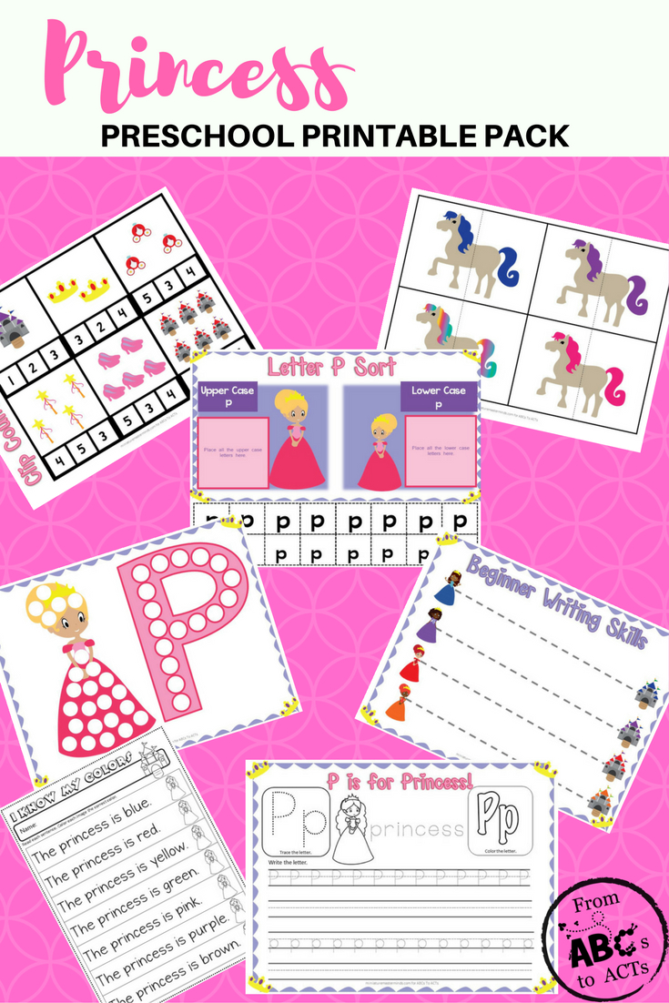 Princess Printable Preschool Education Pack - From Abcs To Acts within From Abcs To Acts Free Printables