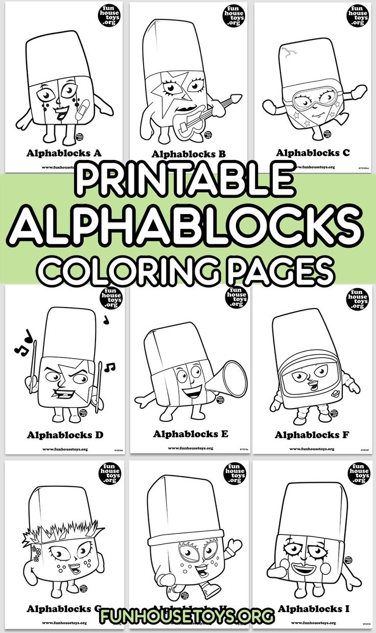 Printable Alphablocks Coloring Pages For Kids inside Free Printable Alphablocks Coloring Pages