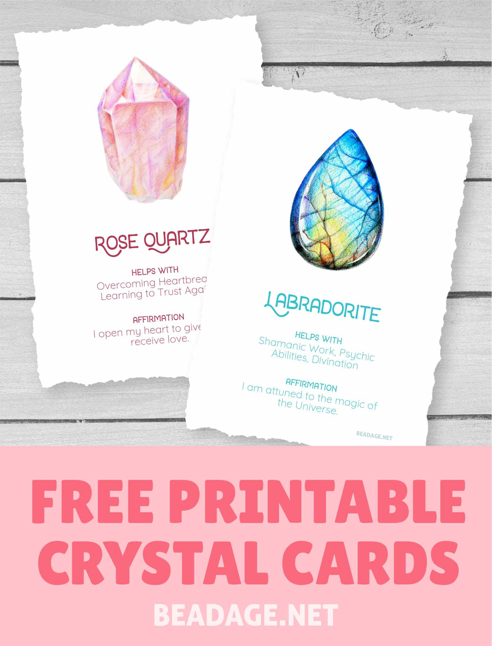 Printable Crystal Meaning Cards | Beadage within Printable Crystal Meaning Cards Free