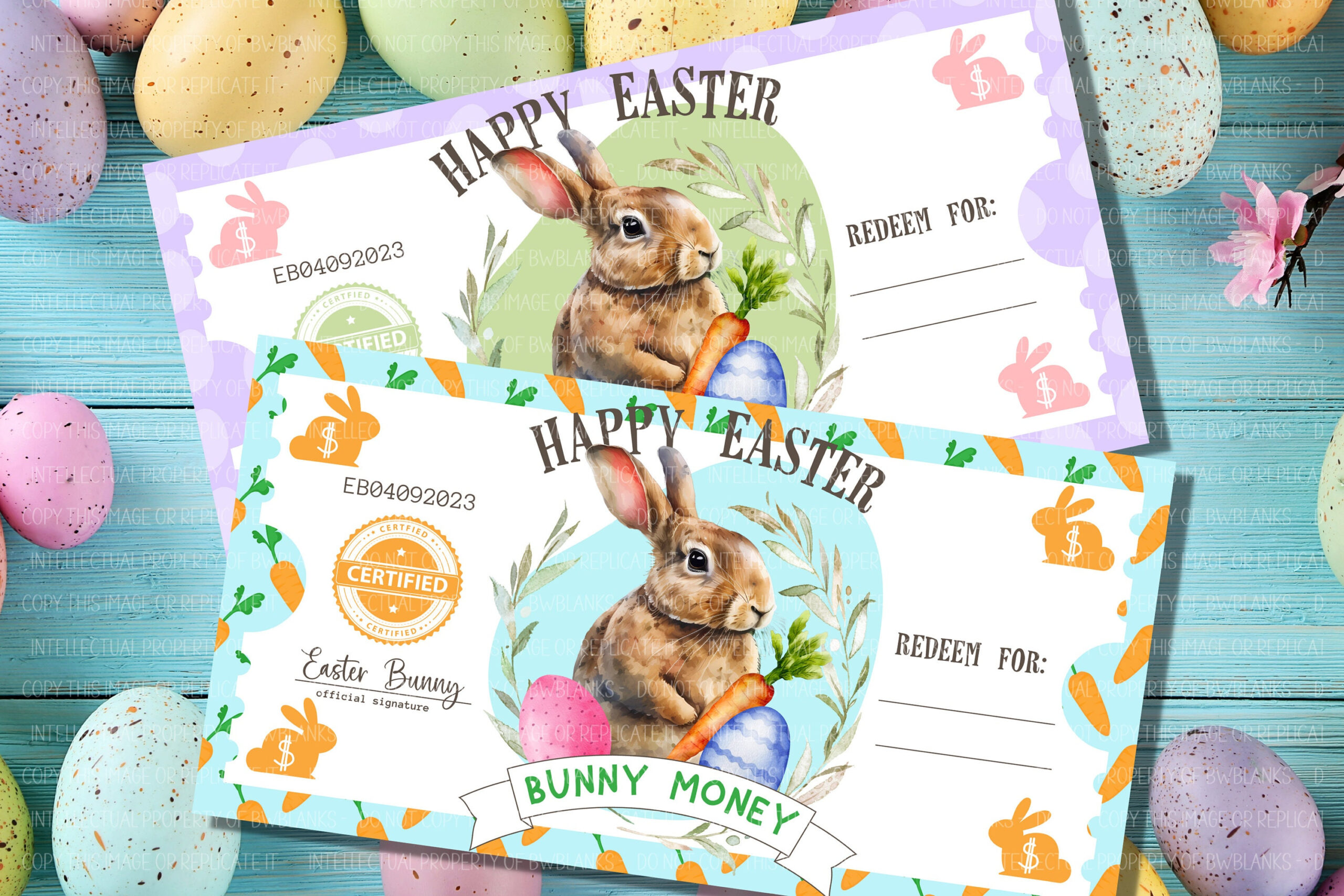 Printable Easter Bunny Money | Digital Download | Easter Egg for Free Printable Easter Bunny Money