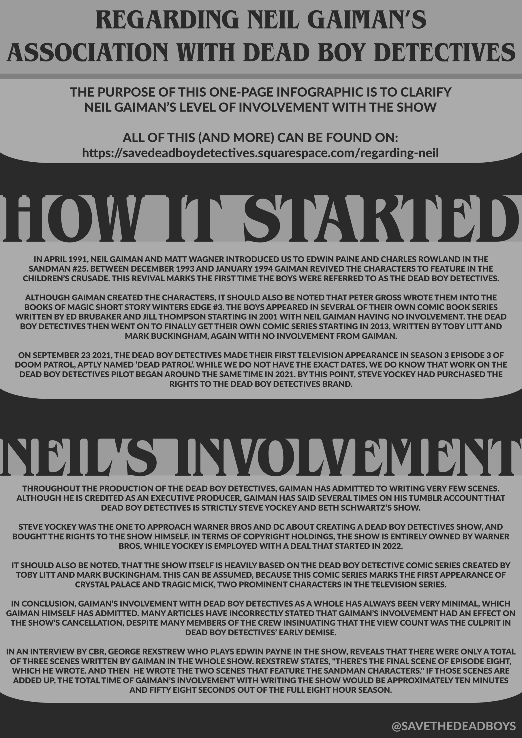Printable Flyers — Save Dead Boy Detectives for No Toby&amp;amp;#039;s Allowed Printable