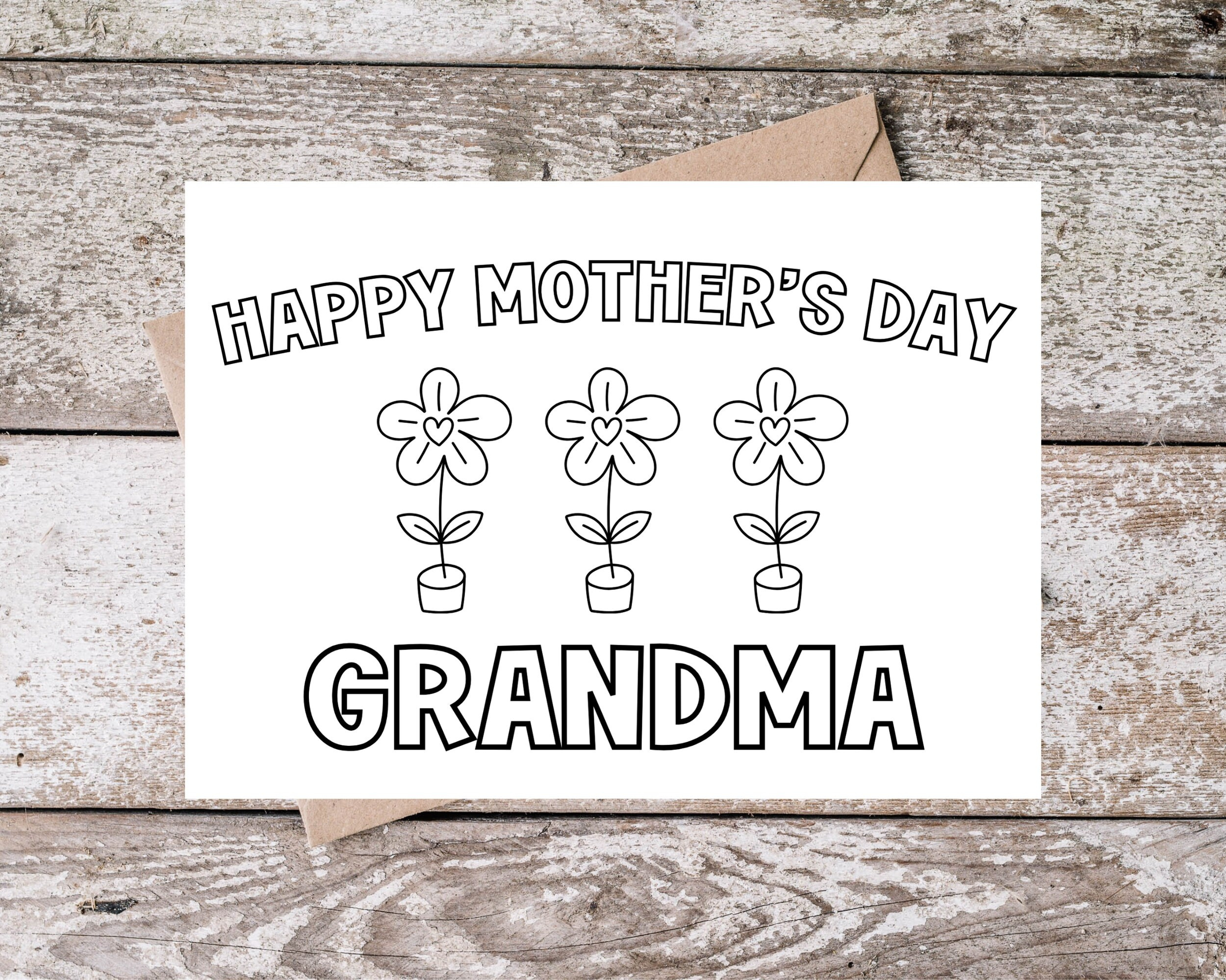 Printable Grandma Mothers Day Coloring Card For Grandma | Happy intended for Happy Mothers Day Grandma Printable