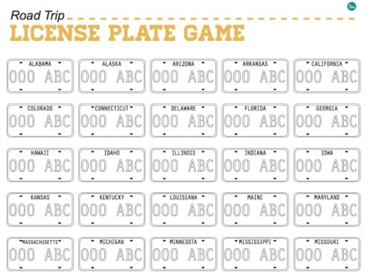 Printable License Plate Game - Today&amp;#039;S Mama - Parenting Tips throughout Free License Plate Game Printable