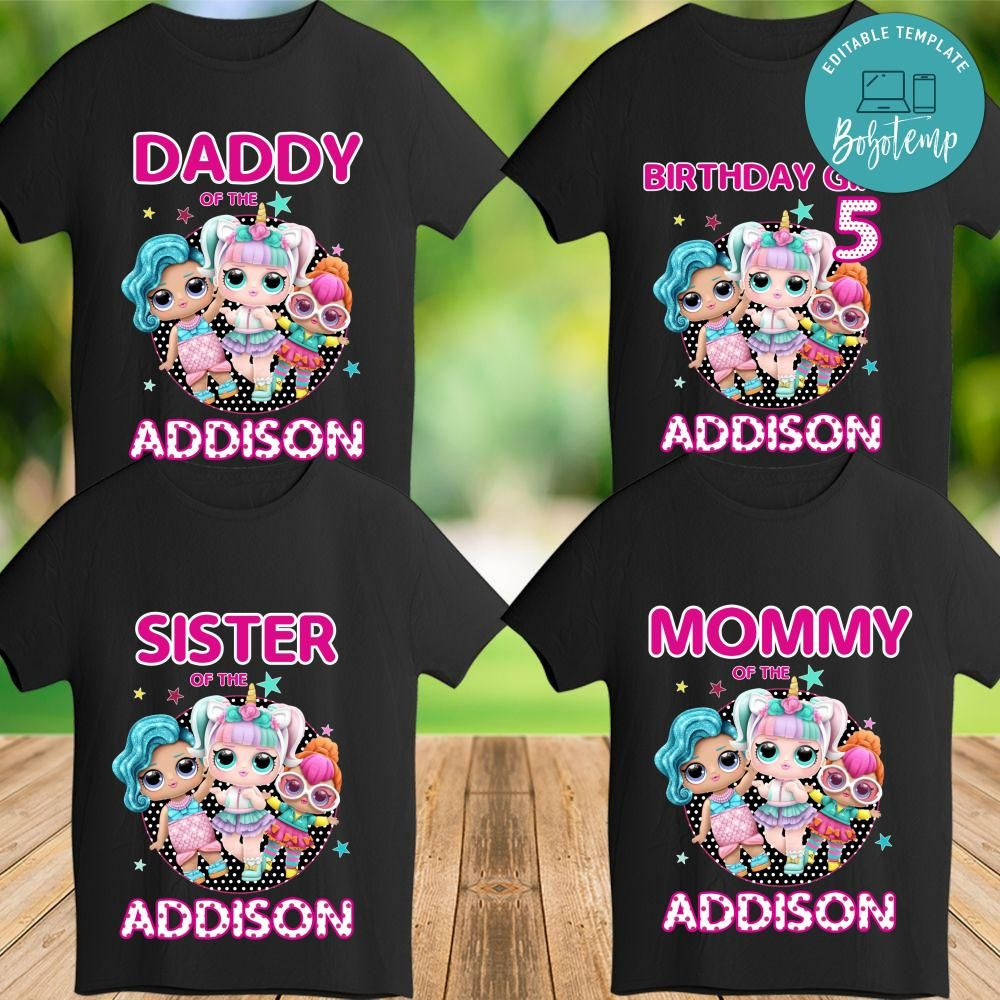 Printable Lol Doll Birthday Family Matching Shirt Digital File with Printable Lol Surprise Birthday Shirt