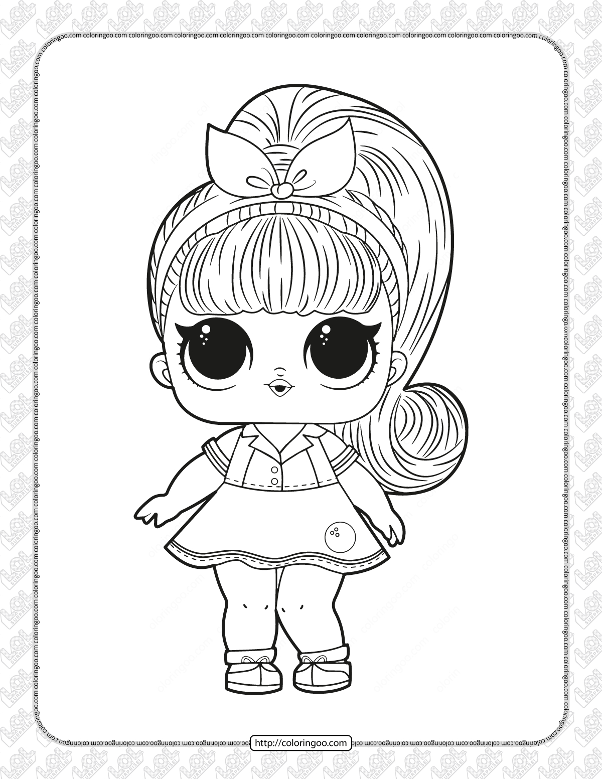 Printable Lol Doll Coloring Pages For Free with regard to Free Printable Lol Dolls Coloring Pages