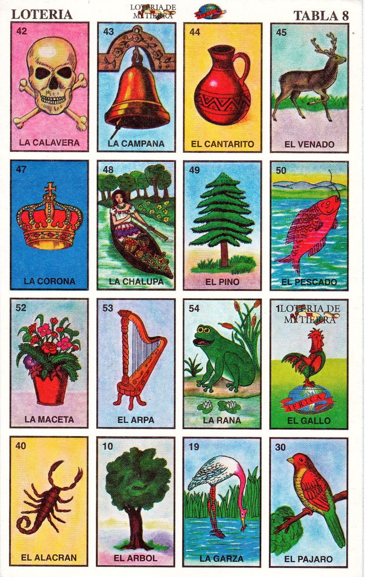 Printable Loteria Cards, The Complete Set Of 10 Tablas, Printable pertaining to Free Printable Loteria Cards