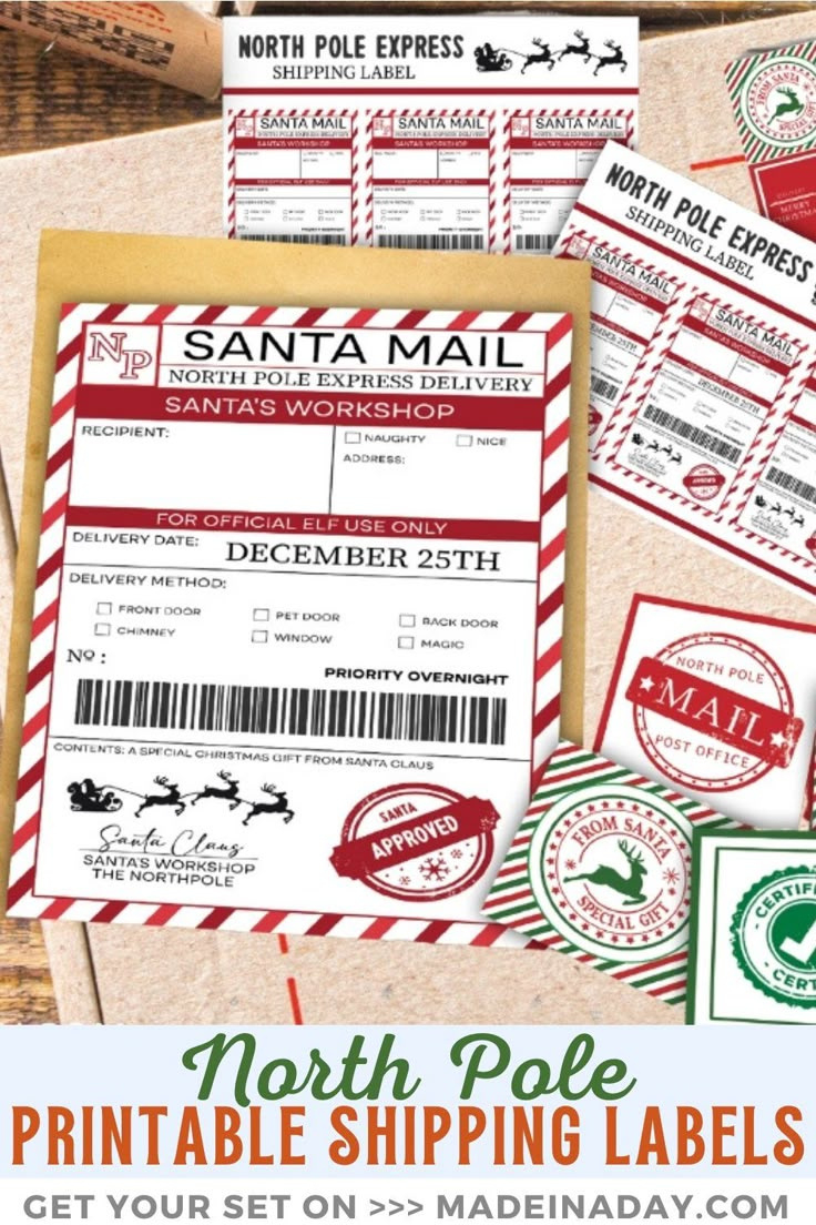 Printable North Pole Shipping Label pertaining to Free Printable North Pole Shipping Shipping Label from Santa