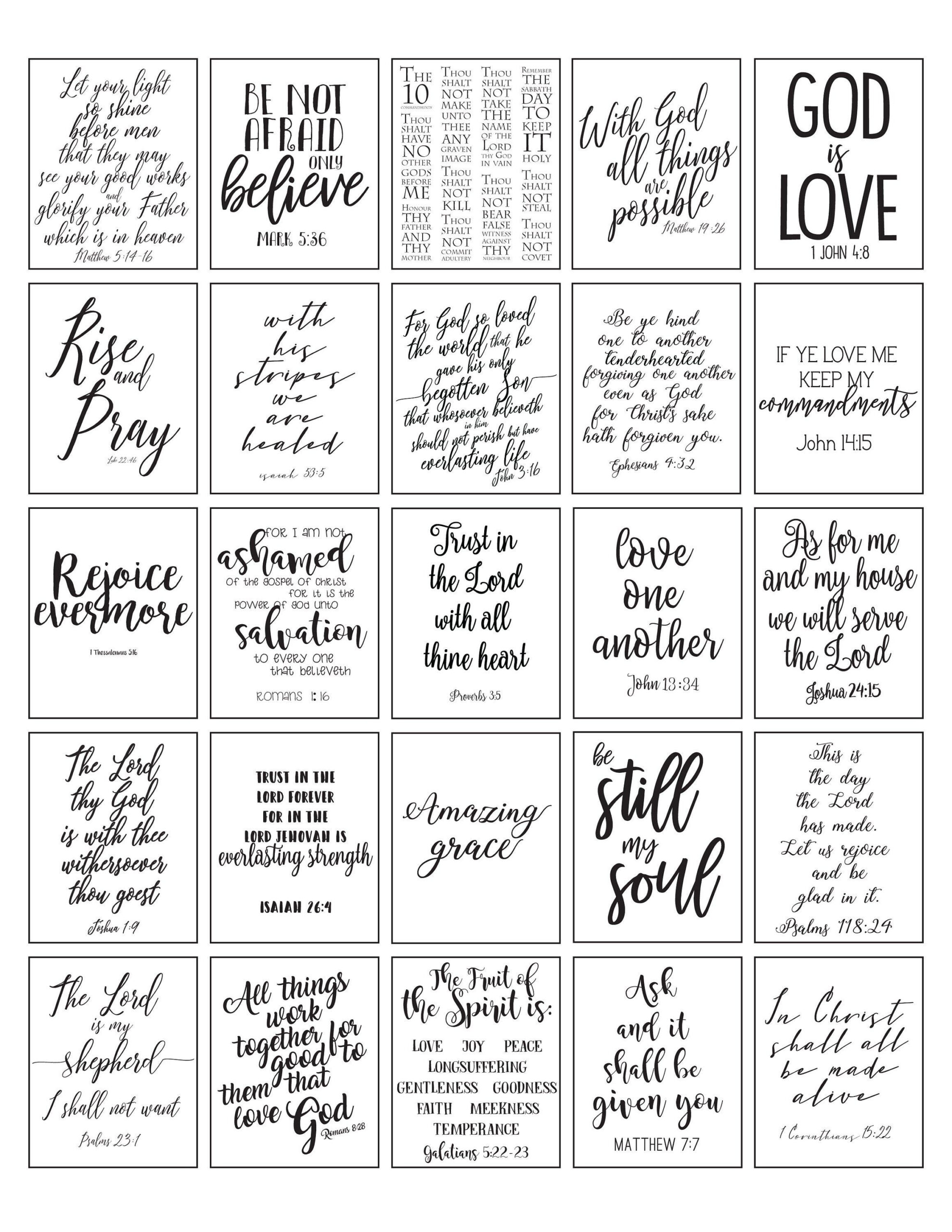 Printable Planner Stickers Bible Verse Black And White with Free Black And White Printable Bible Verses