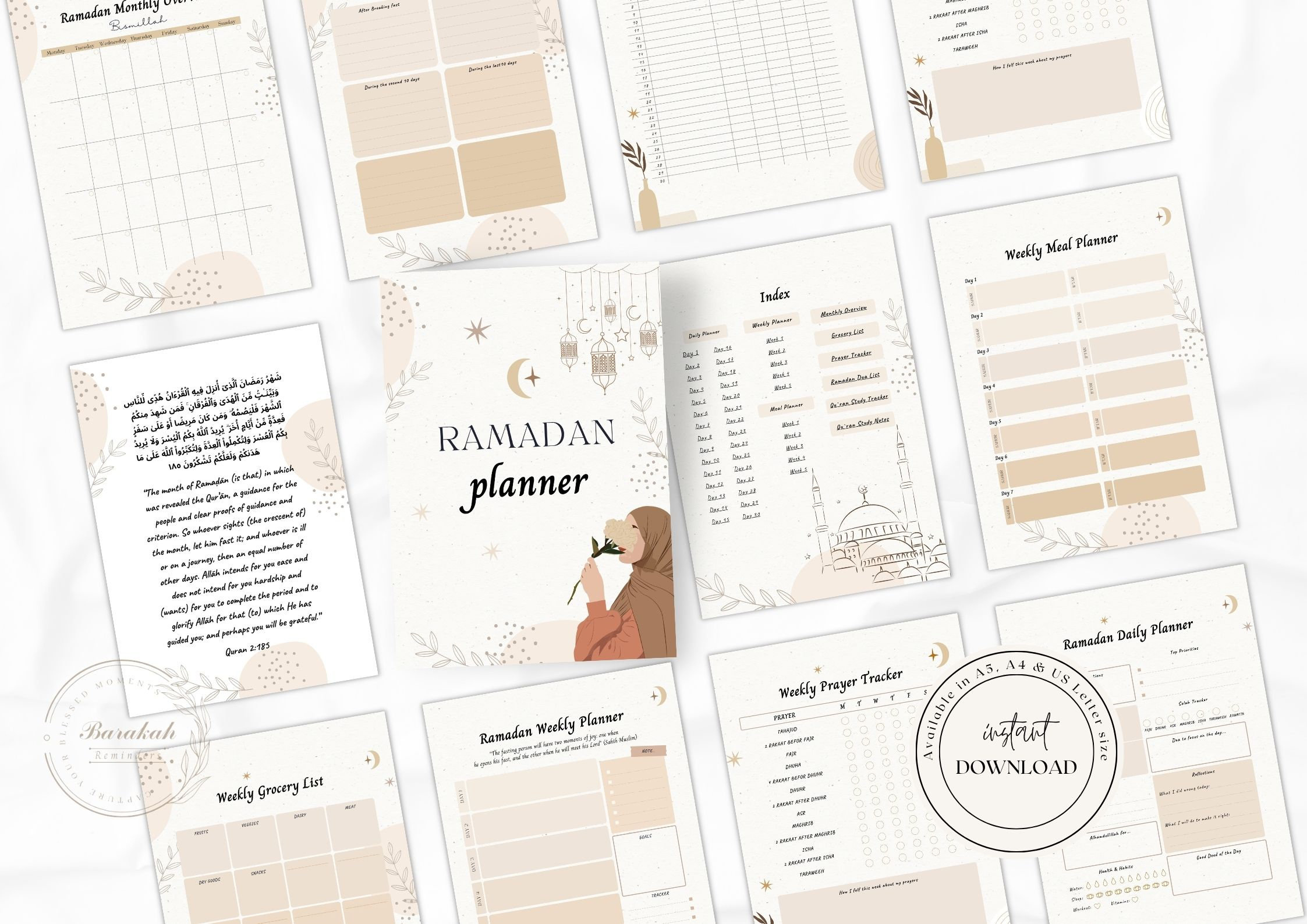 Printable Ramadan Planner, Digital Ramadan Planner, Muslim Planner inside Ramadan Goal Planning Chart 2025 Free Printable