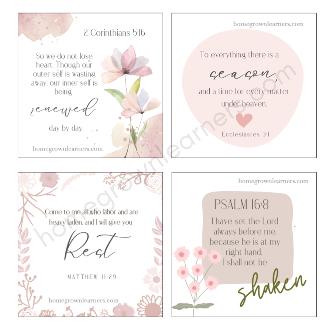 Printable Scripture Cards — Homegrown Learners throughout Free Printable Bible Verse Cards