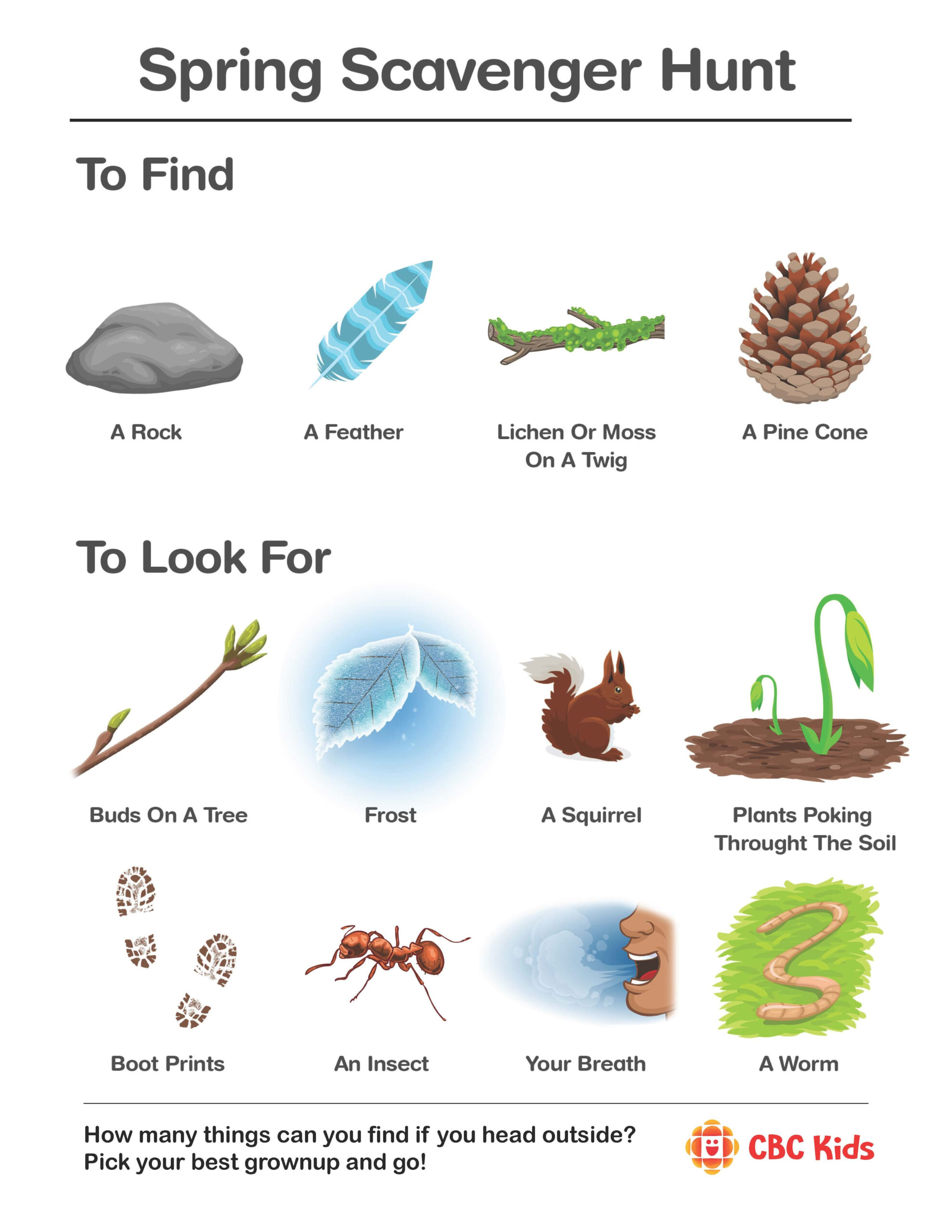 Printable Spring Scavenger Hunt | Articles | Cbc Kids throughout Free Printable Spring Scavenger Hunt