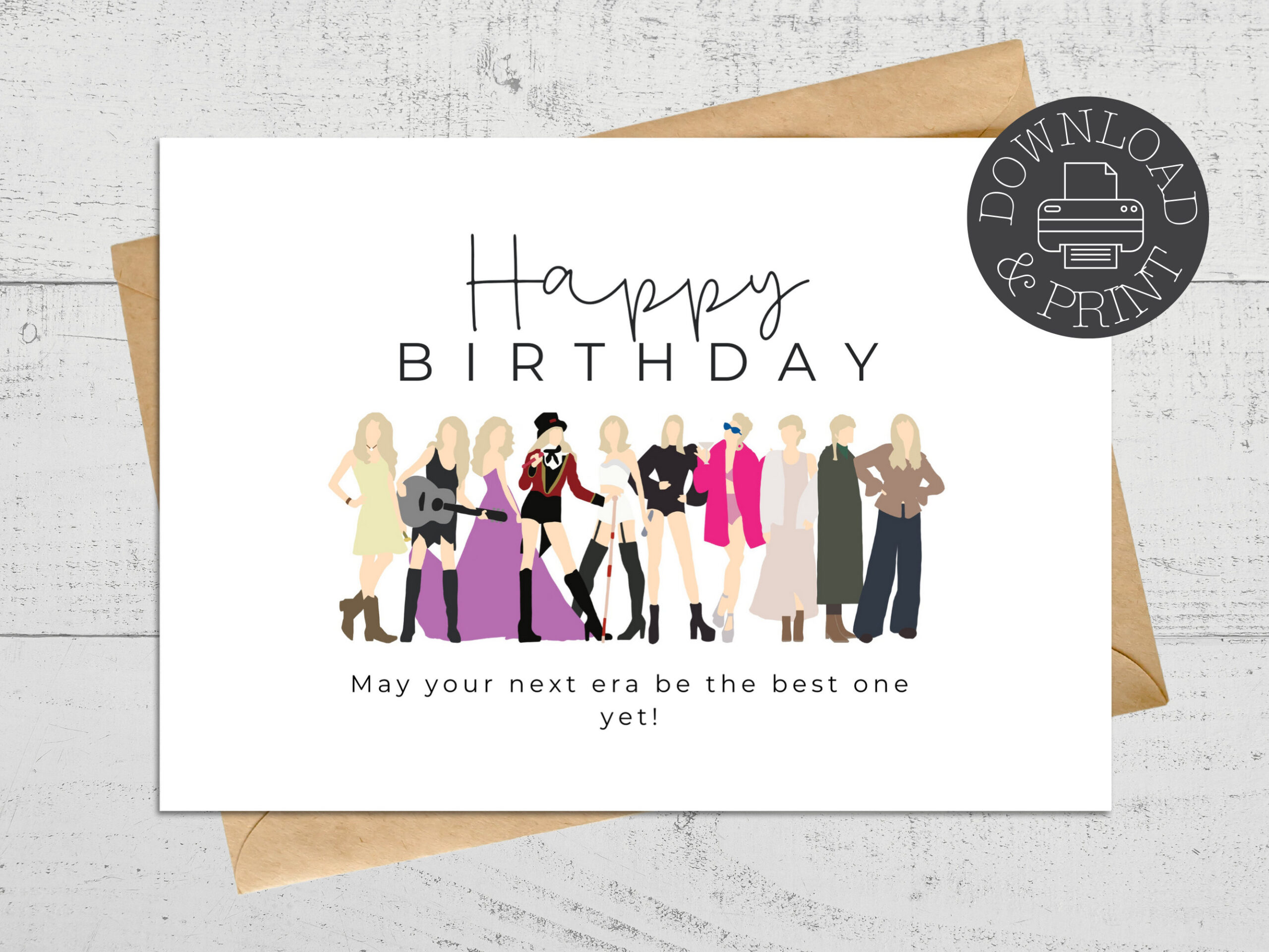 Printable Taylor Swift Birthday Card, May Your Next Era Be The throughout Taylor Swift Birthday Card Free Printable