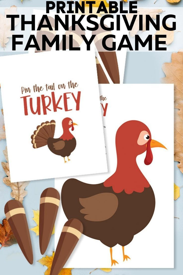 Printable Thanksgiving Family Game &amp;quot;Pin The Feather&amp;quot; for Pin the Tail on the Turkey Printable