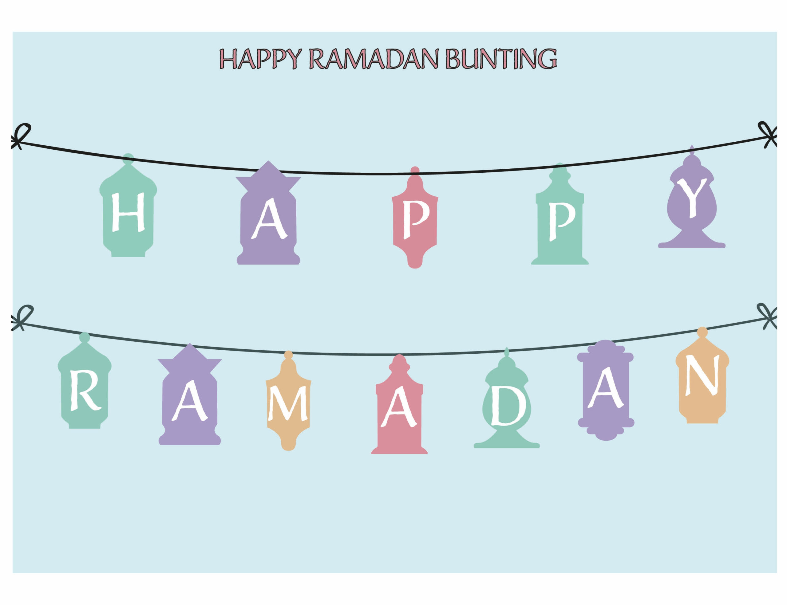 Printables - Free Coloring Pages &amp;amp; Learning Worksheets | Hp throughout Ramadan Bunting Printable