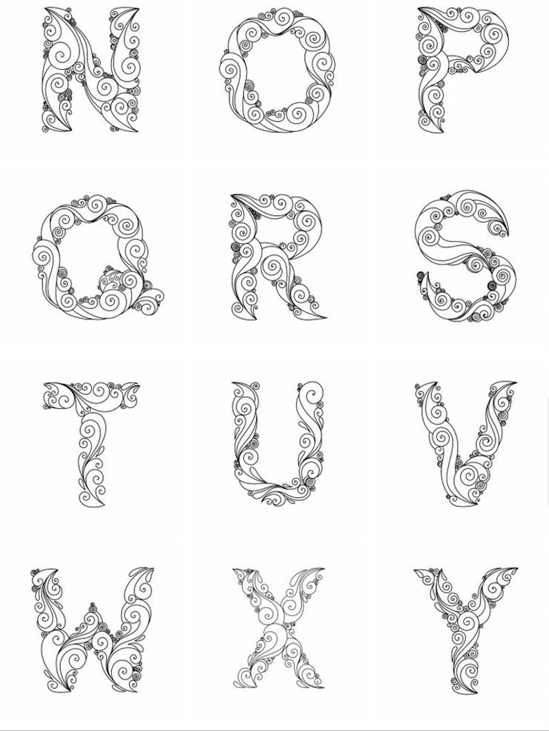 Quilling Letters Templates Free Pattern regarding Alphabet Free Printable Quilling Patterns
