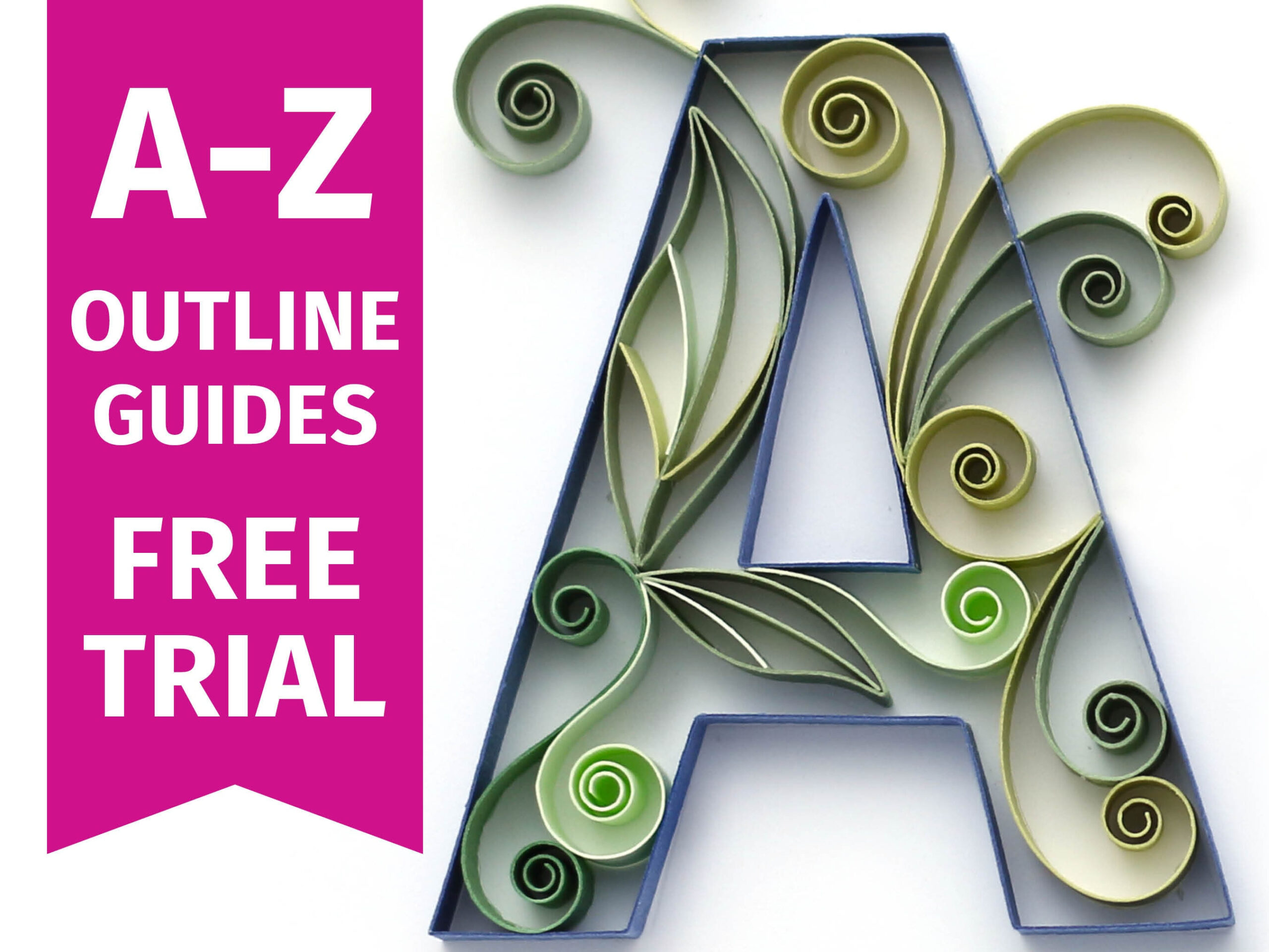 Quilling Uppercase Letters – Pattern Guides To Outline A-Z for Alphabet Free Printable Quilling Patterns