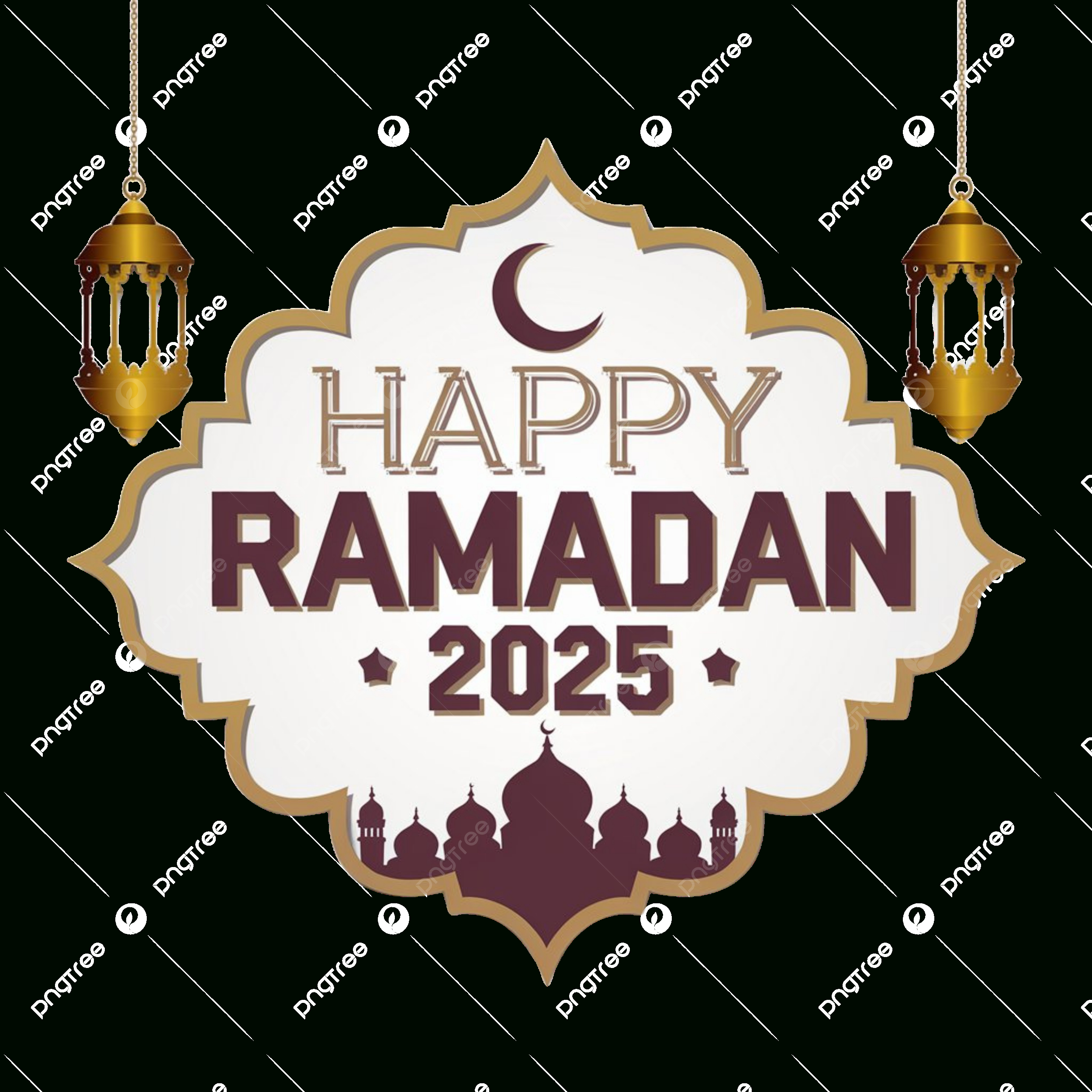 Ramadan 2025 Png Transparent Images Free Download | Vector Files throughout Happy Ramadan 2025 Signs Printable