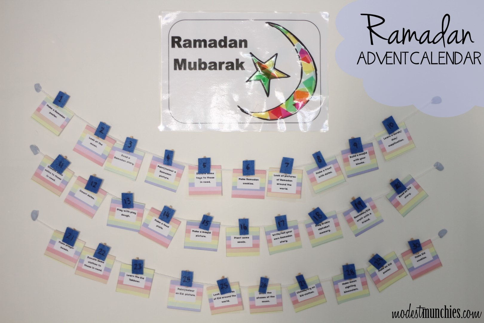 Ramadan Advent Calendar - Modest Munchies inside Printable Ramadan Advent Calendar