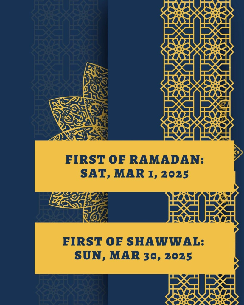 Ramadan And Shawwal 2025 Announcement – Mifna in Printable Calendar Ramadan 2025 Los Angeles