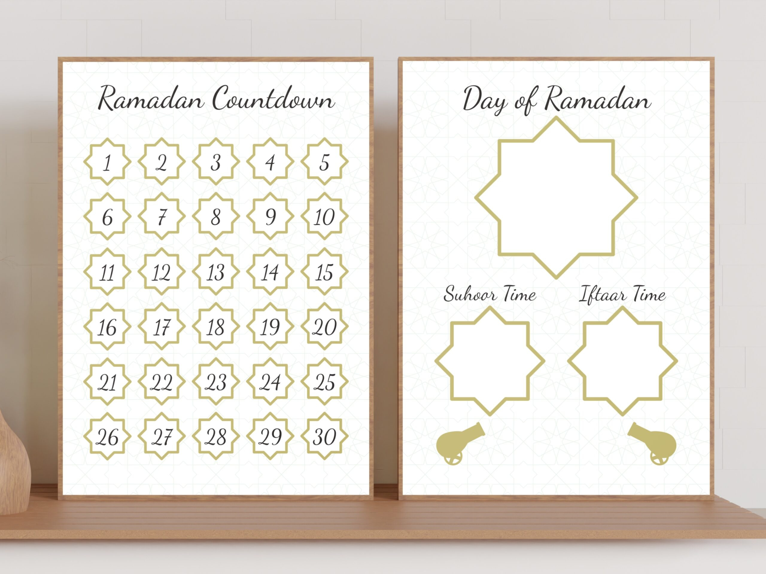 Ramadan Countdown Calendar, Iftaar And Suhoor Timetable (Printable pertaining to Ramadan Countdown Printable