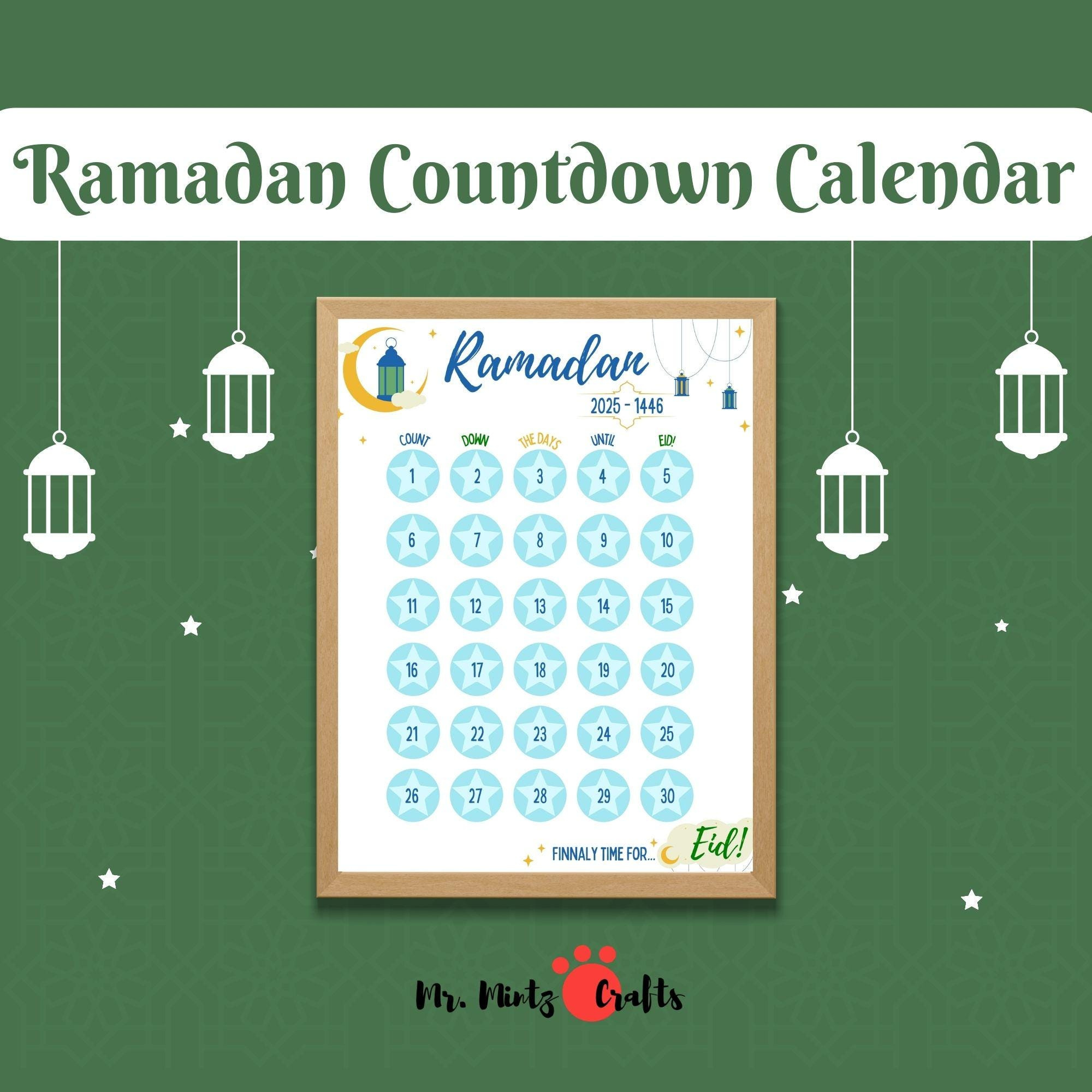 Ramadan-Kalender 2025 Für Kinder Zum Ausdrucken | Islamisches for Printable Ramadan Countdown Calendar