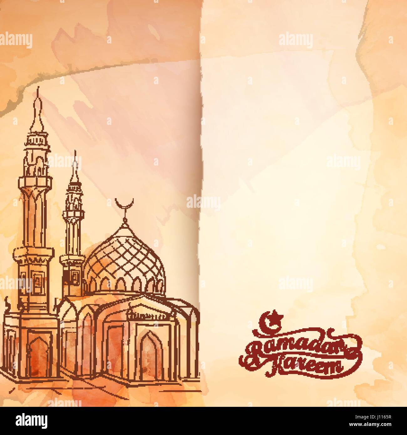 Ramadan Kareem Greeting Banner Template Background Islamic Vector regarding Printable Ramadan Banner Pattern