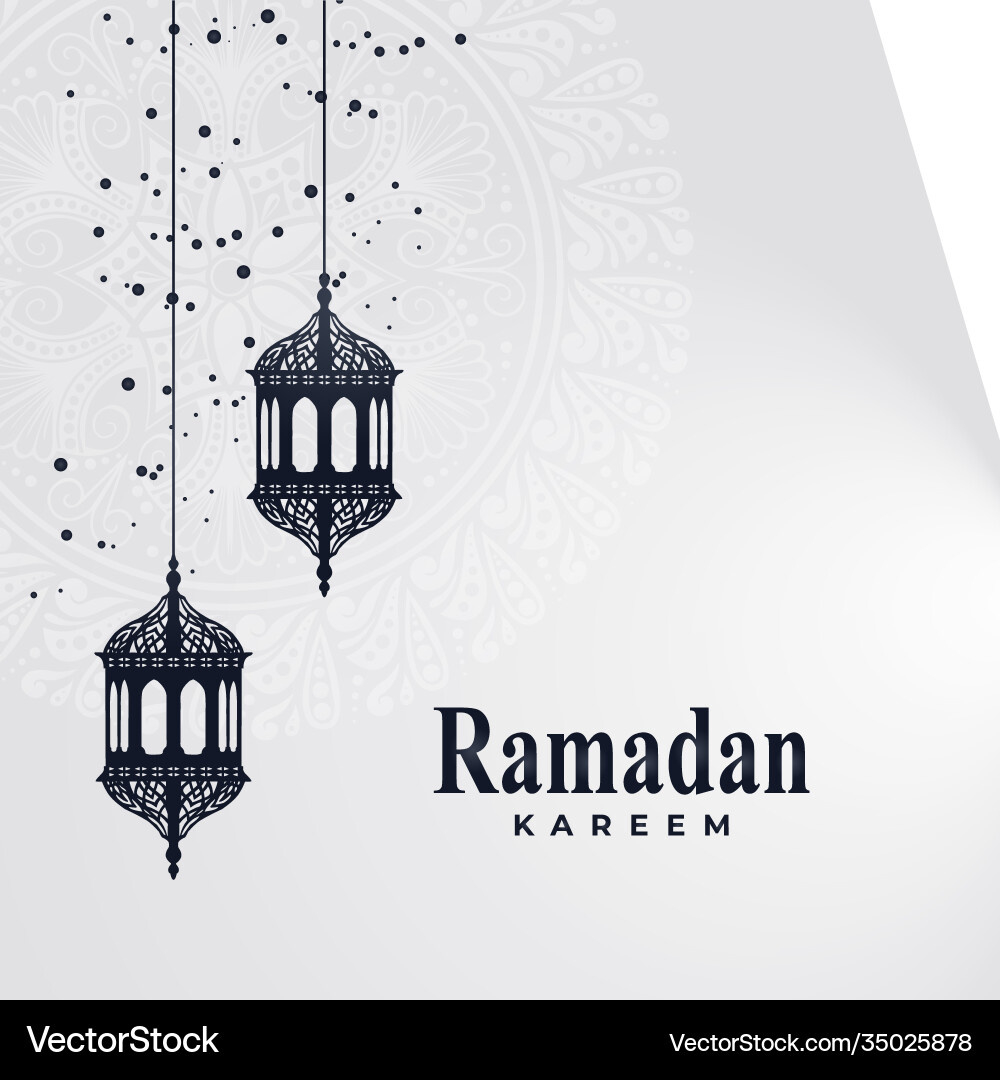 Ramadan Kareem Greeting Card Template Royalty Free Vector throughout Ramadan Greeting Cards Printable