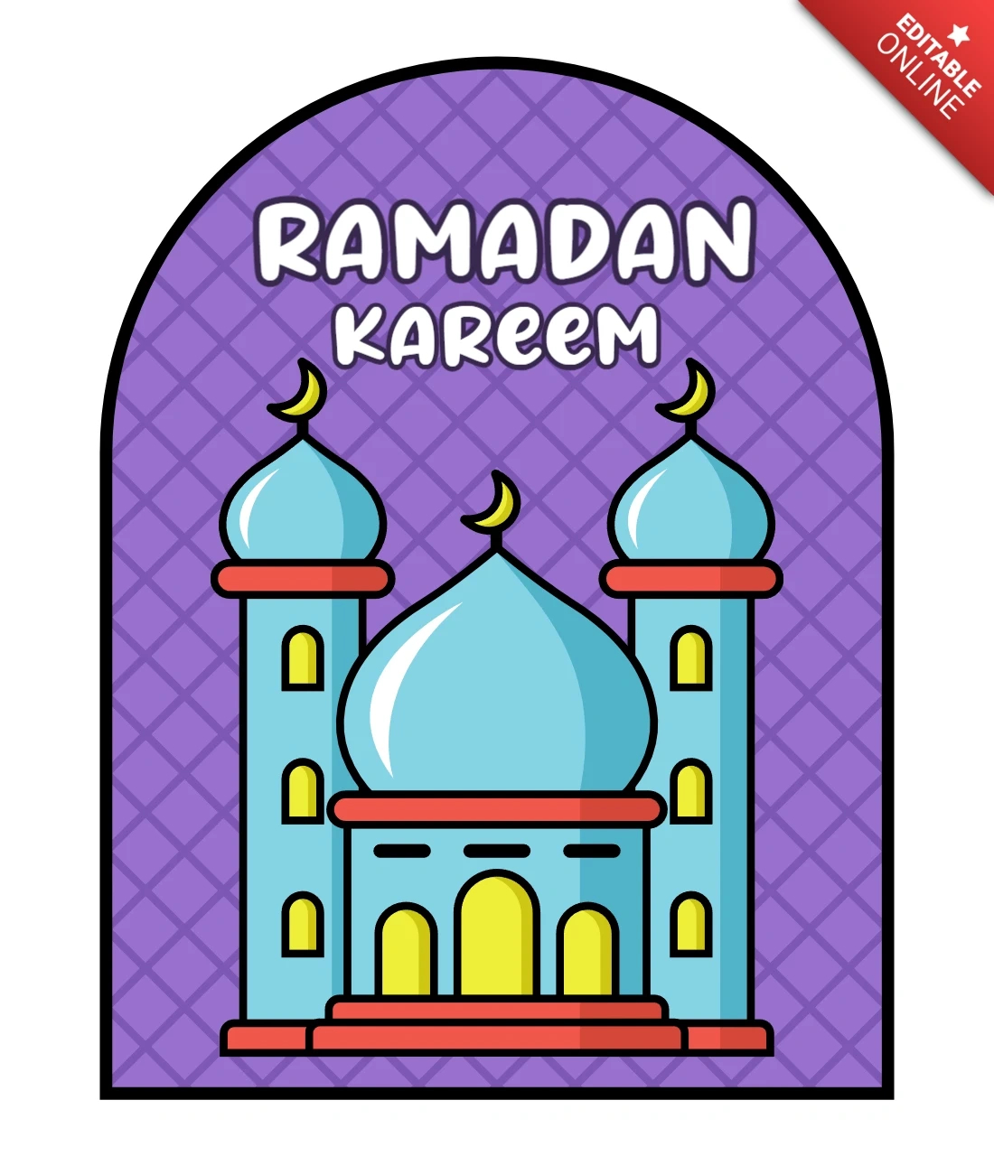 Ramadan Kareem Sticker Design | Free Design Template intended for Printable Ramadan Stickers Free